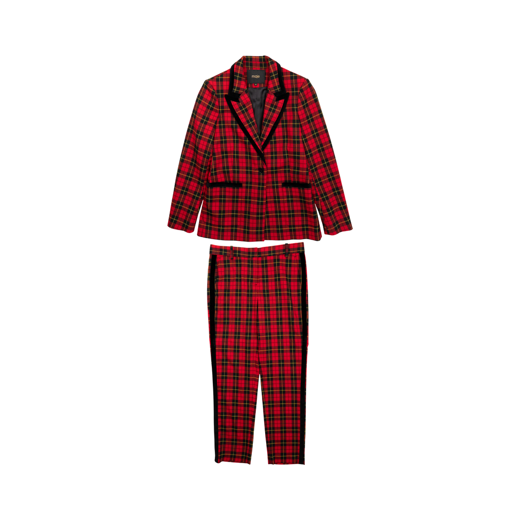 Maje Plaid Suit Set - Women's 36/38