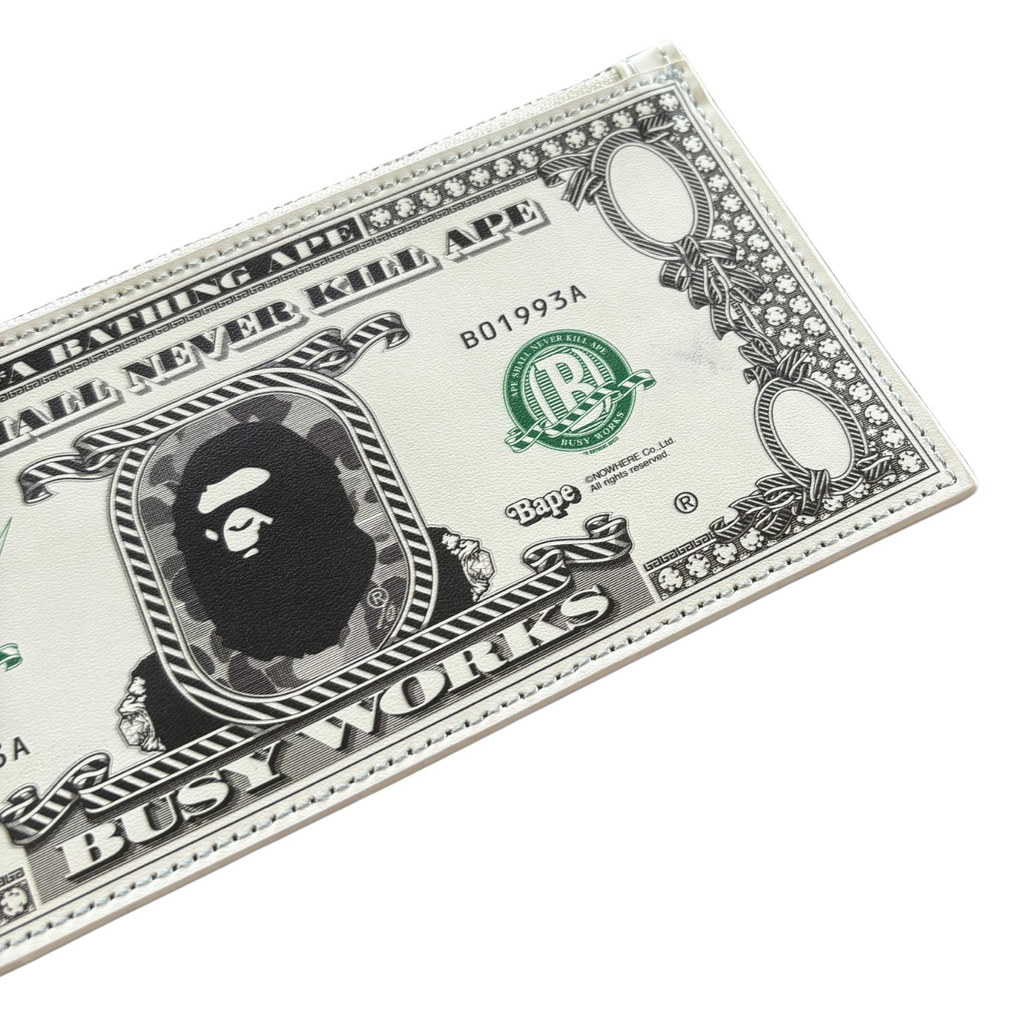 Bape 'Banknote' Zip Pouch