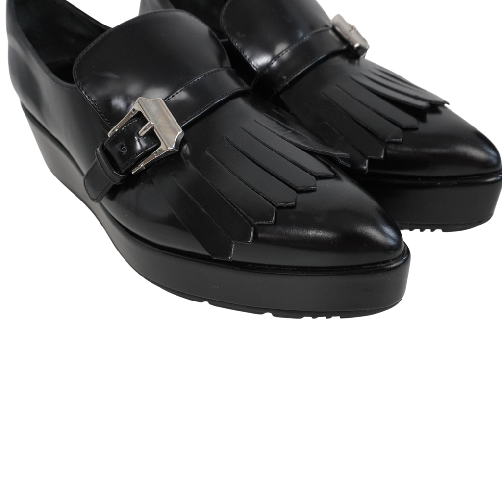 Prada Fringe Creeper Loafers - Women's 37