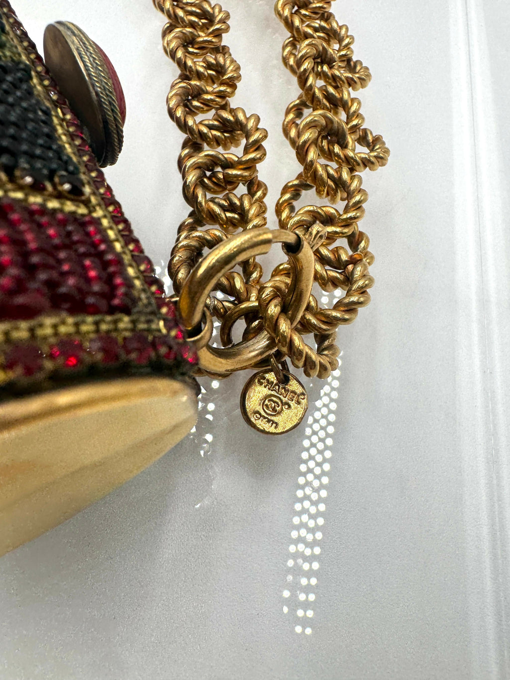 Chanel Vintage 1981 Jewelled Metal Clutch