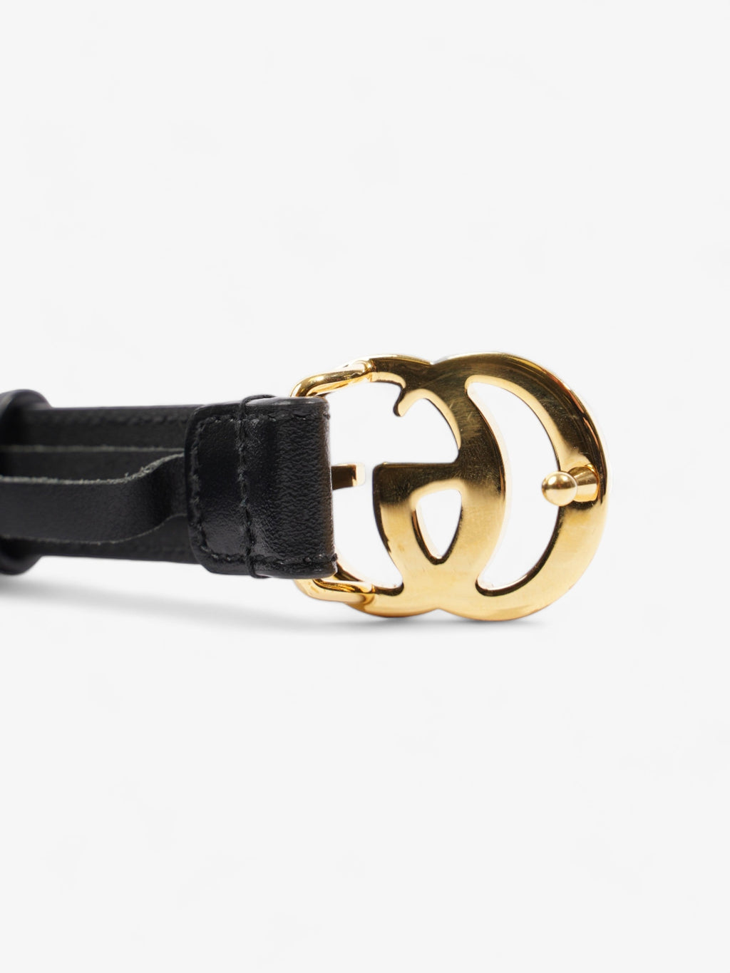 Gucci GG Marmont Thin Belt Black Leather 70cm 28"