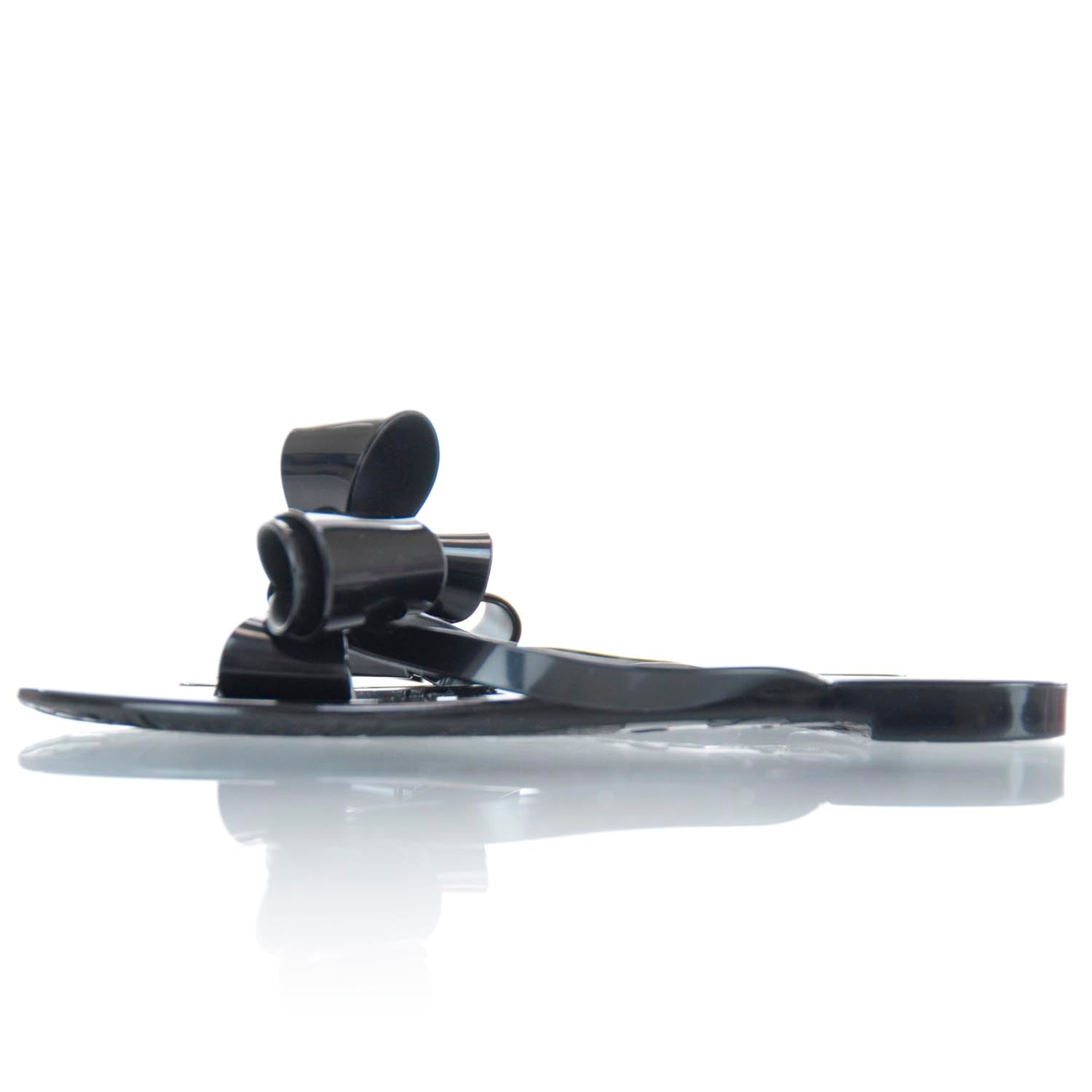 VALENTINO GARAVANI JELLY BOW SLIDE SANDALS BLACK