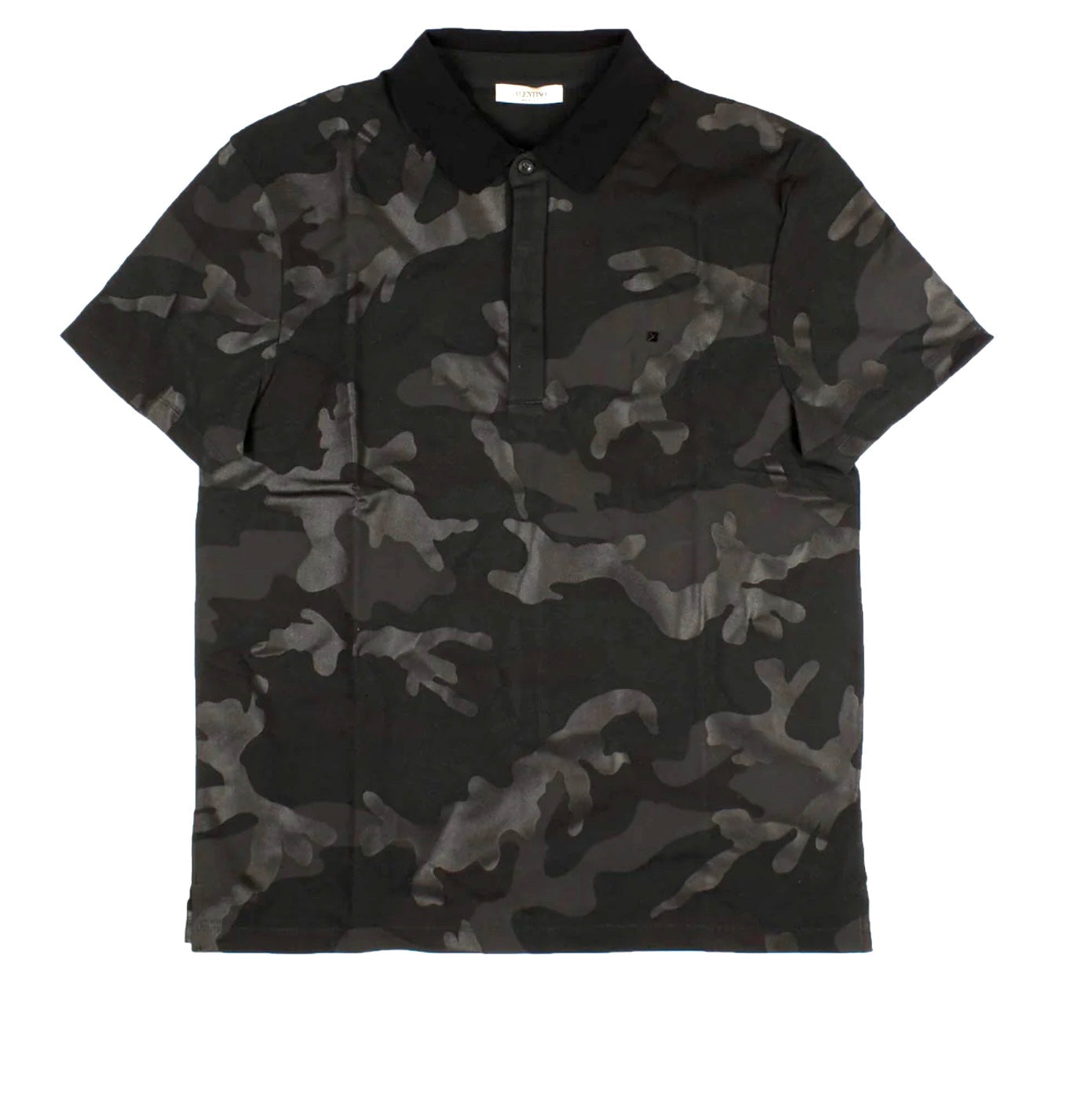VALENTINO MEN'S SHORT SLEEVES CAMO POLO SHIRT