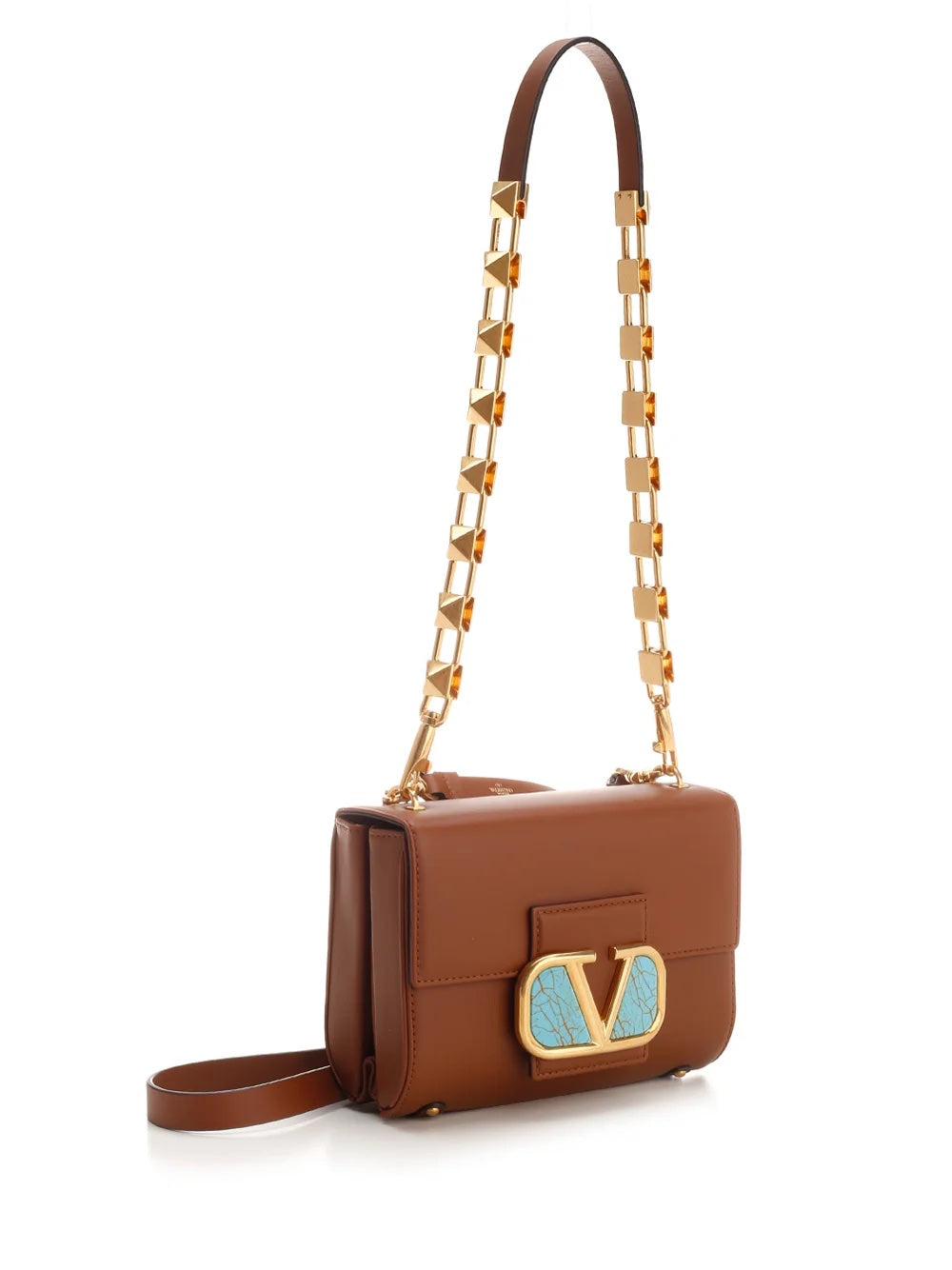 VALENTINO GARAVANI ALCOVE SNAP SMALL CALFSKIN LEATHER SHOULDER BAG