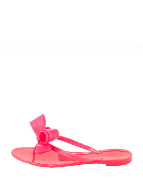 VALENTINO GARAVANI  JELLY BOW SLIDE SANDALS