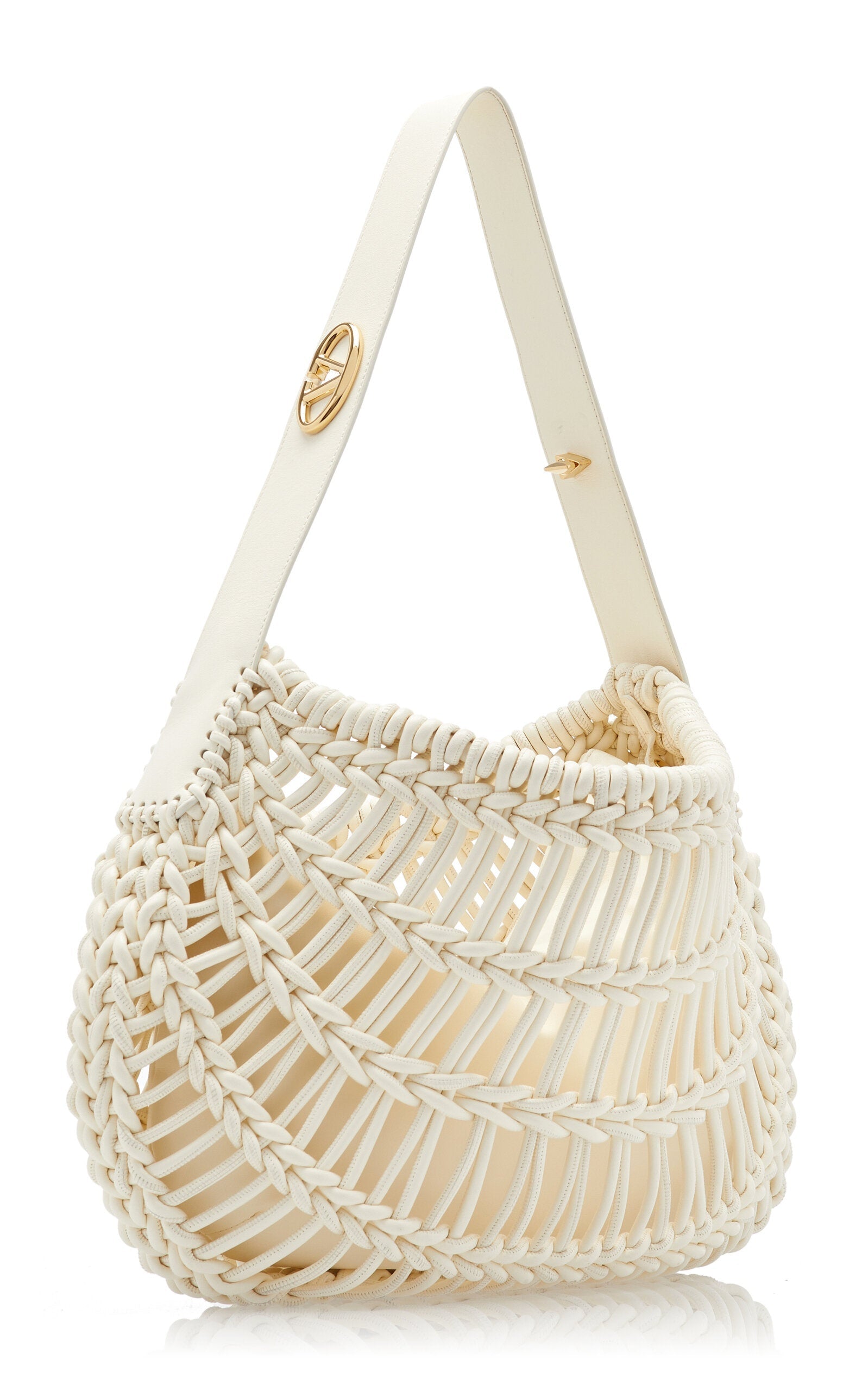 VALENTINO GARAVANI ALLKNOTS WOVEN LEATHER BAG