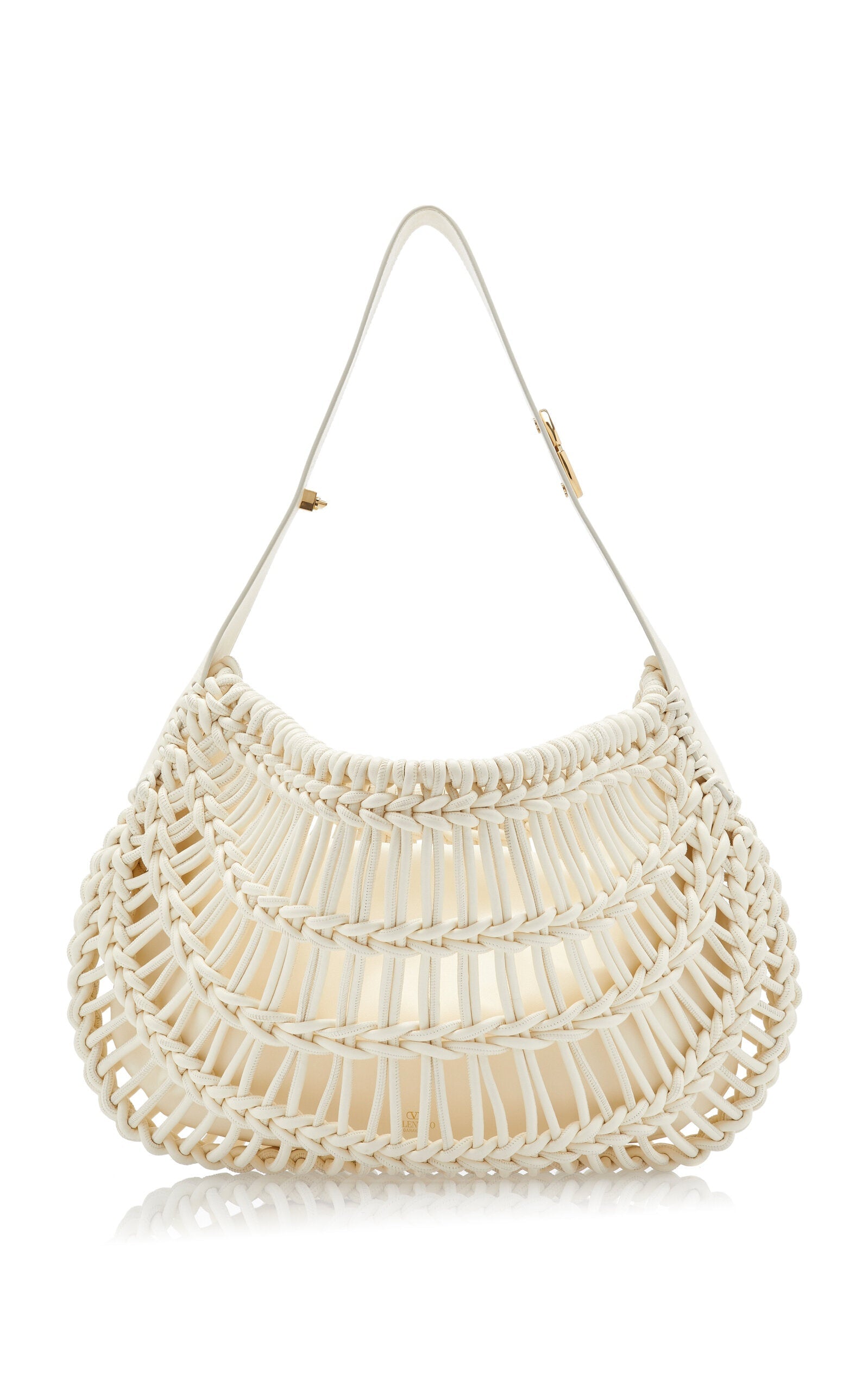 VALENTINO GARAVANI ALLKNOTS WOVEN LEATHER BAG