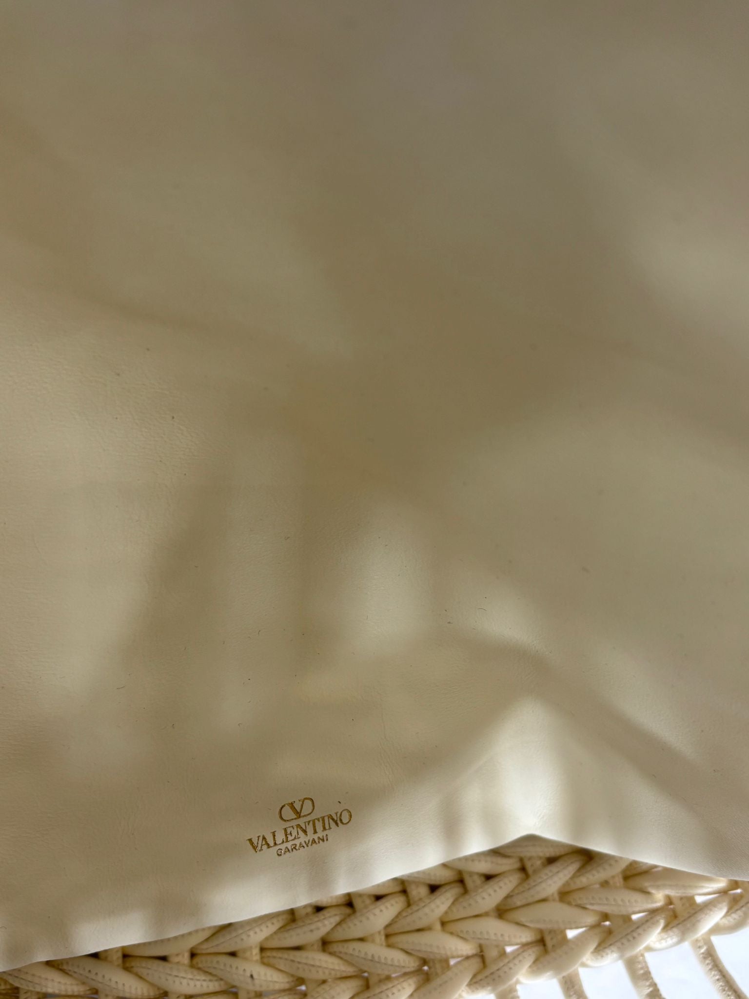 VALENTINO GARAVANI ALLKNOTS WOVEN LEATHER BAG