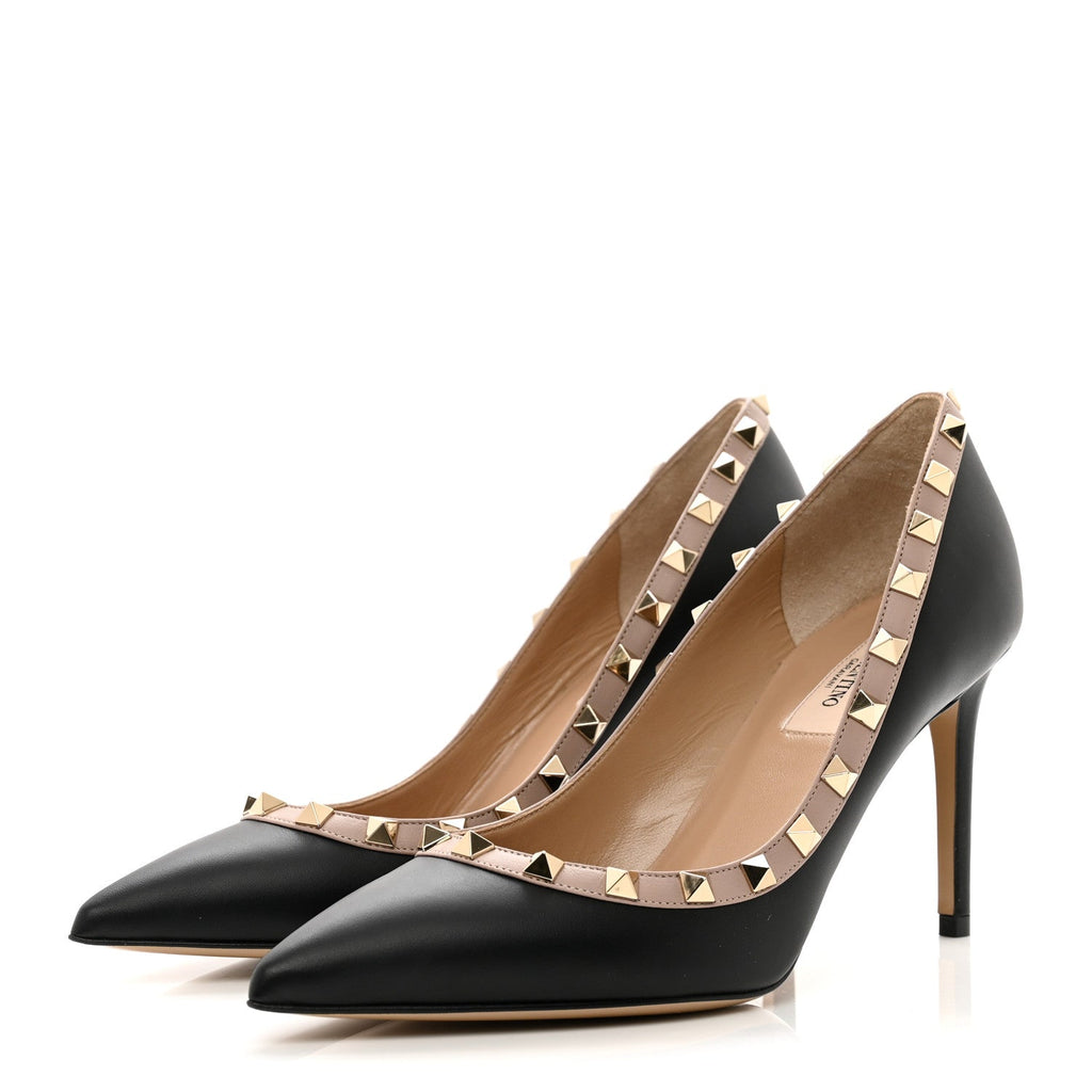 VALENTINO GARAVANI CALFSKIN ROCKSTUD 85MM PUMPS