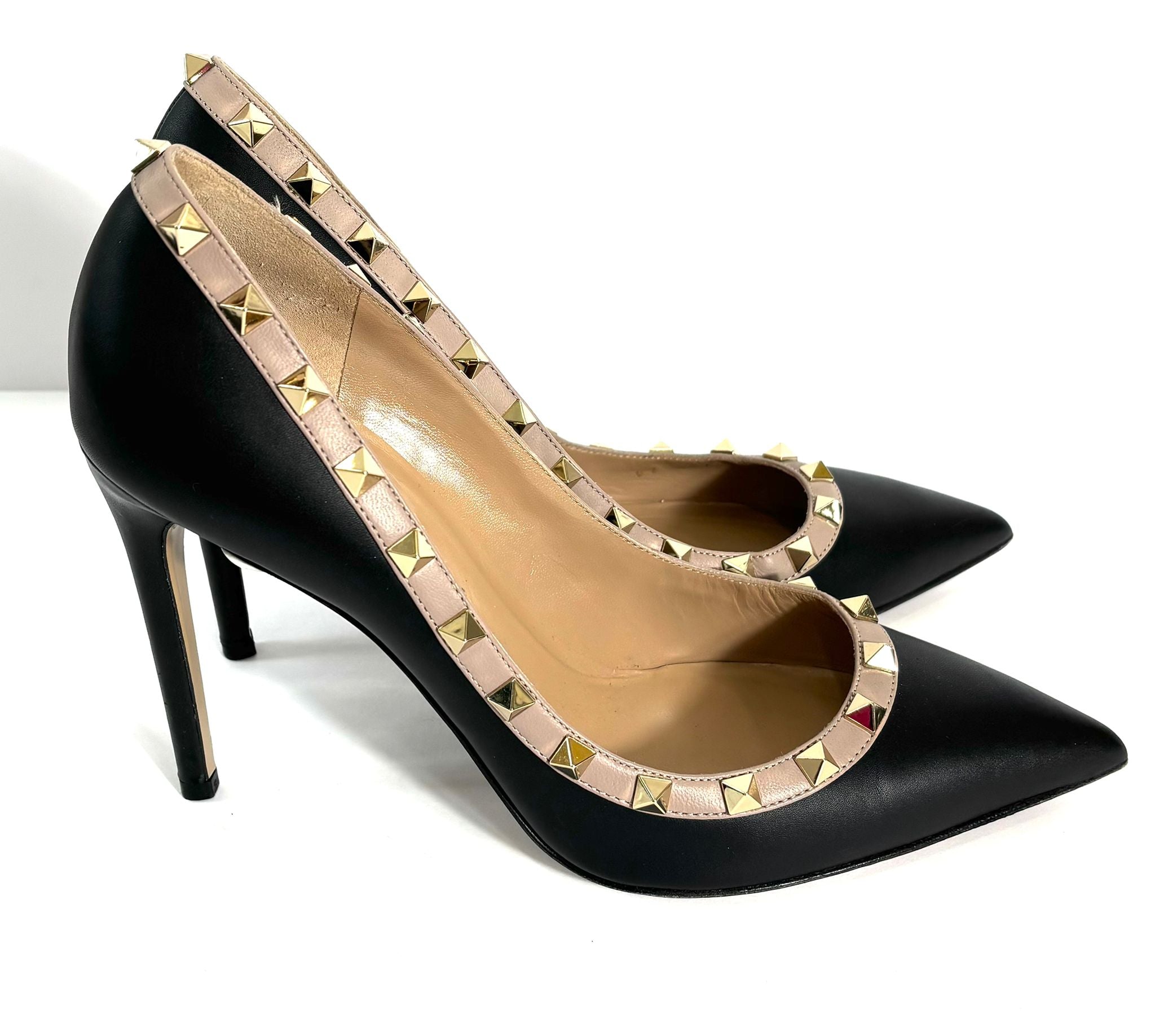 VALENTINO GARAVANI CALFSKIN ROCKSTUD 85MM PUMPS