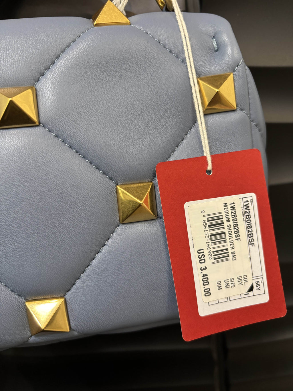 VALENTINO GARAVANI ROMAN STUD LEATHER HANDBAG