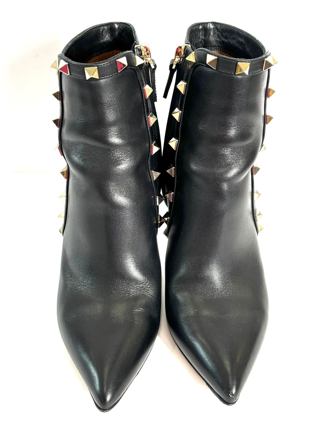 VALENTINO GARAVANI SMOOTH CALFSKIN ROCKSTUD 85MM ANKLE BOOTS