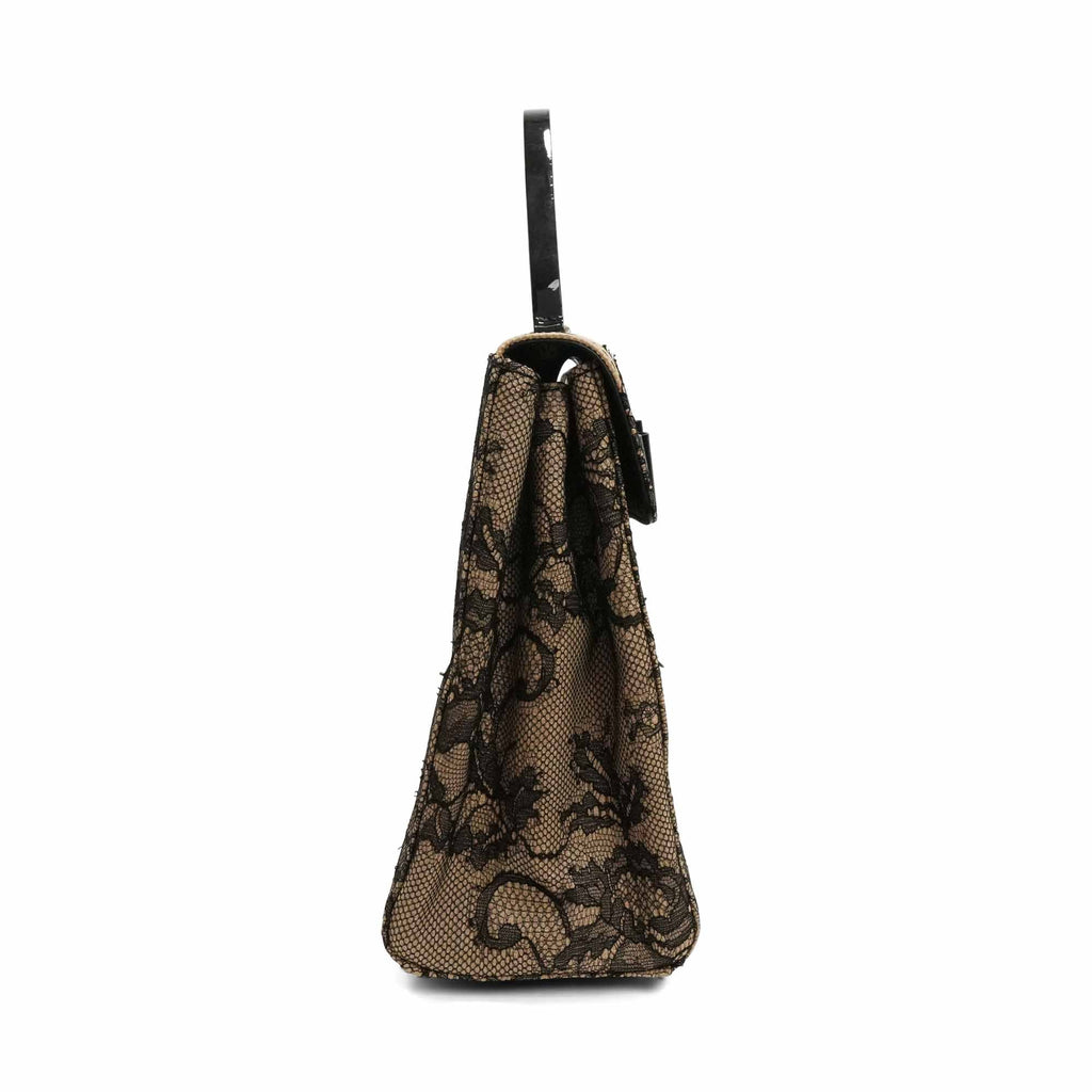 Valentino Lace Raffia Top Handle Handbag