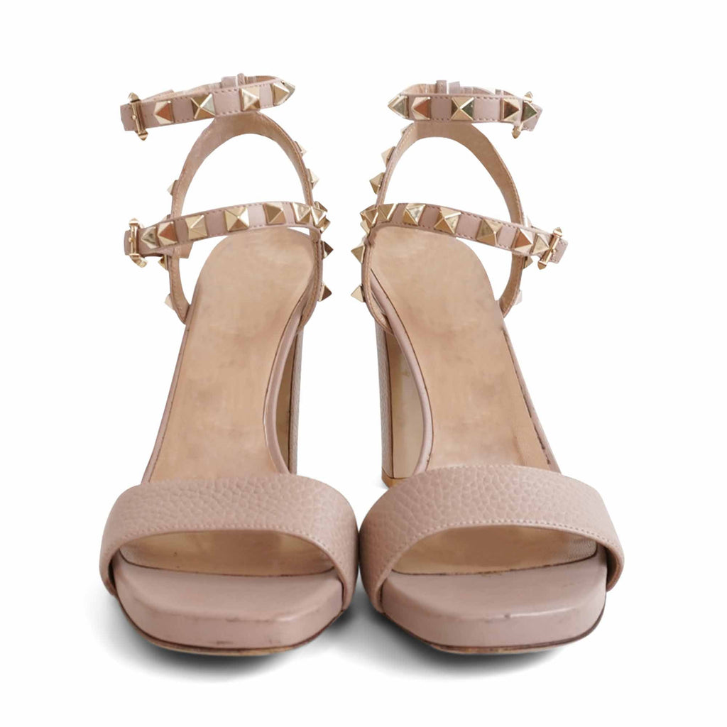 Valentino Rockstud Ankle Strap Heels - Women's 37