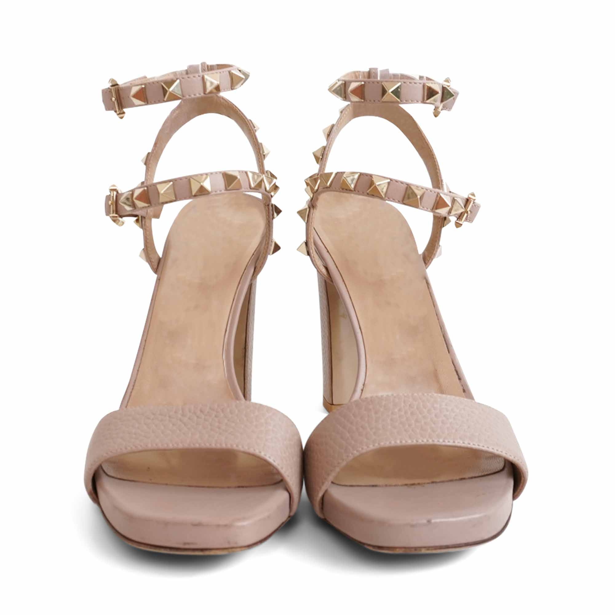 Valentino Rockstud Ankle Strap Heels - Women's 37