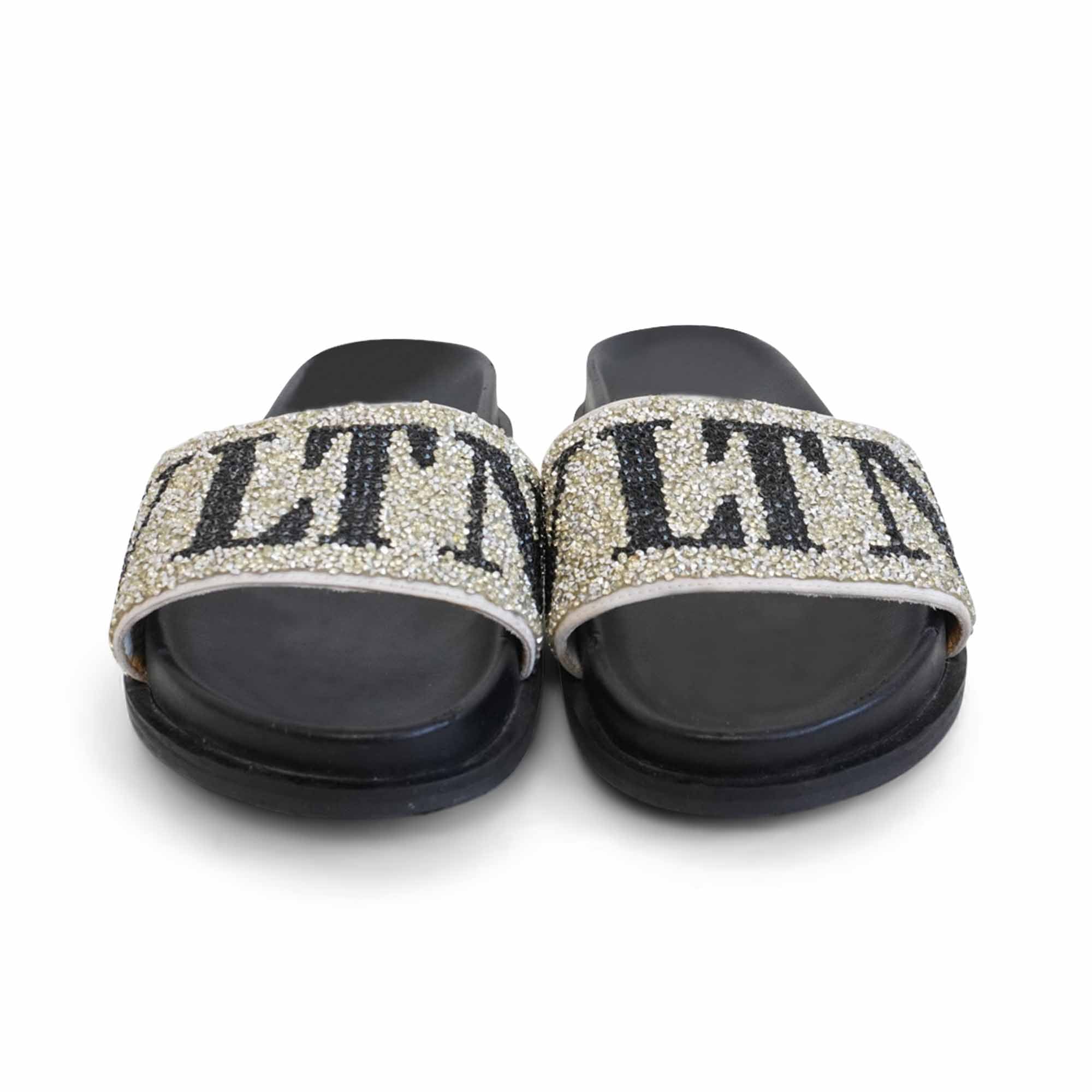 Valentino 'VLTN' Slides - Women's 38