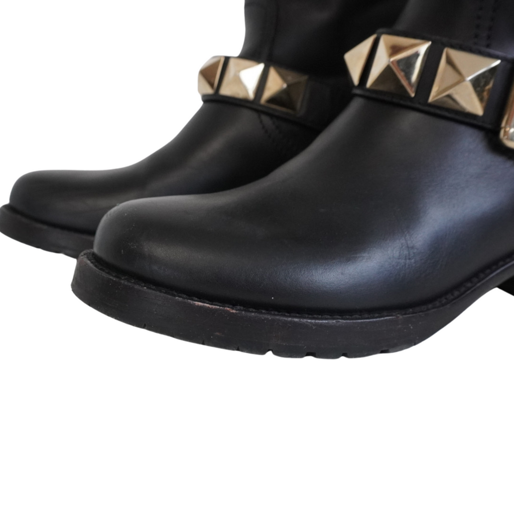 Valentino 'Rockstud' Moto Boots - Women's 37.5