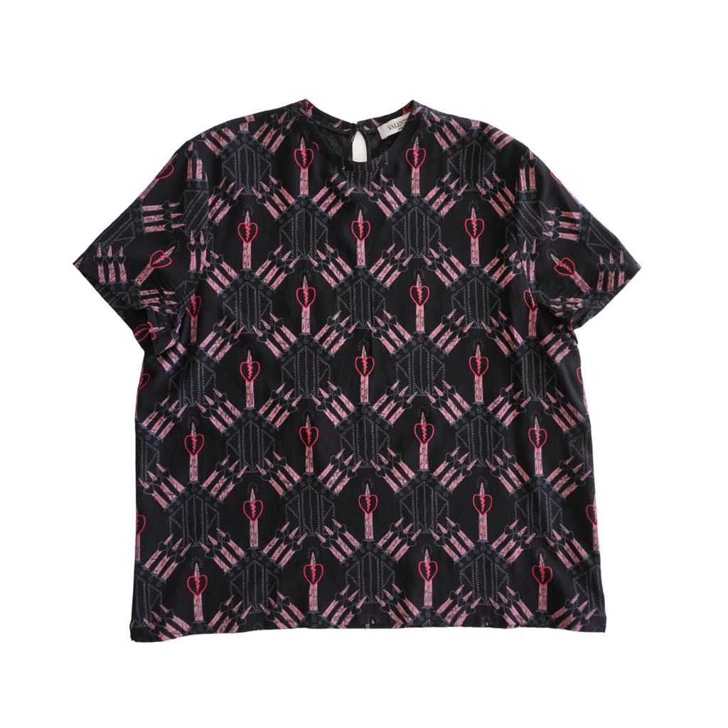 Valentino Silk T-Shirt - Women's L