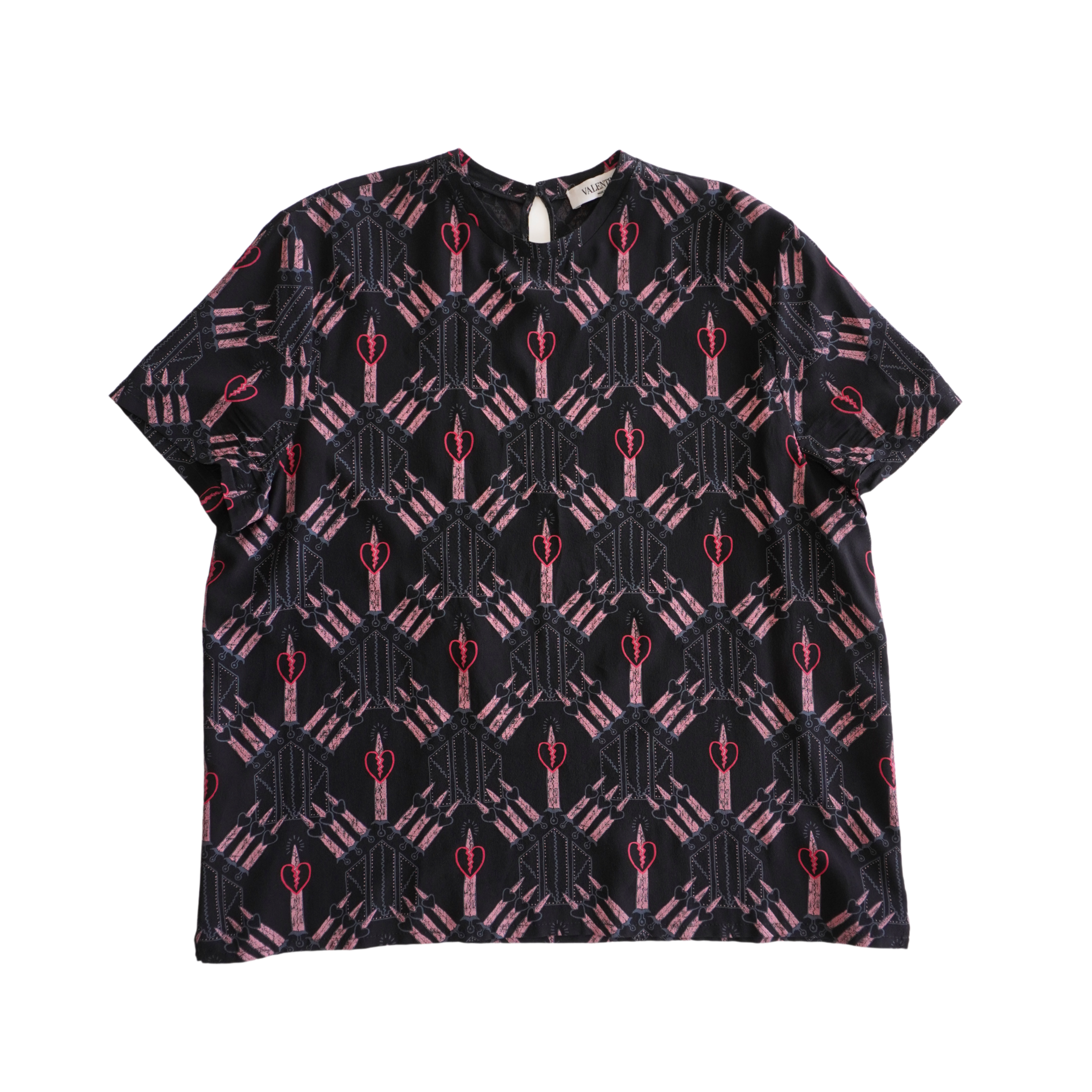 Valentino Silk T-Shirt - Women's L