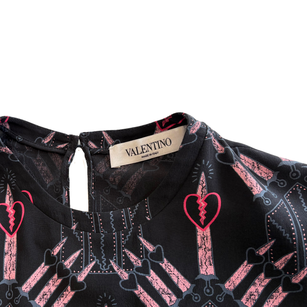 Valentino Silk T-Shirt - Women's L