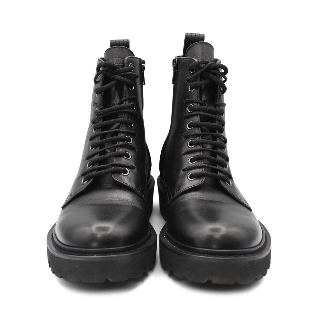 Valentino 'V Logo' Combat Boots - Women's 37