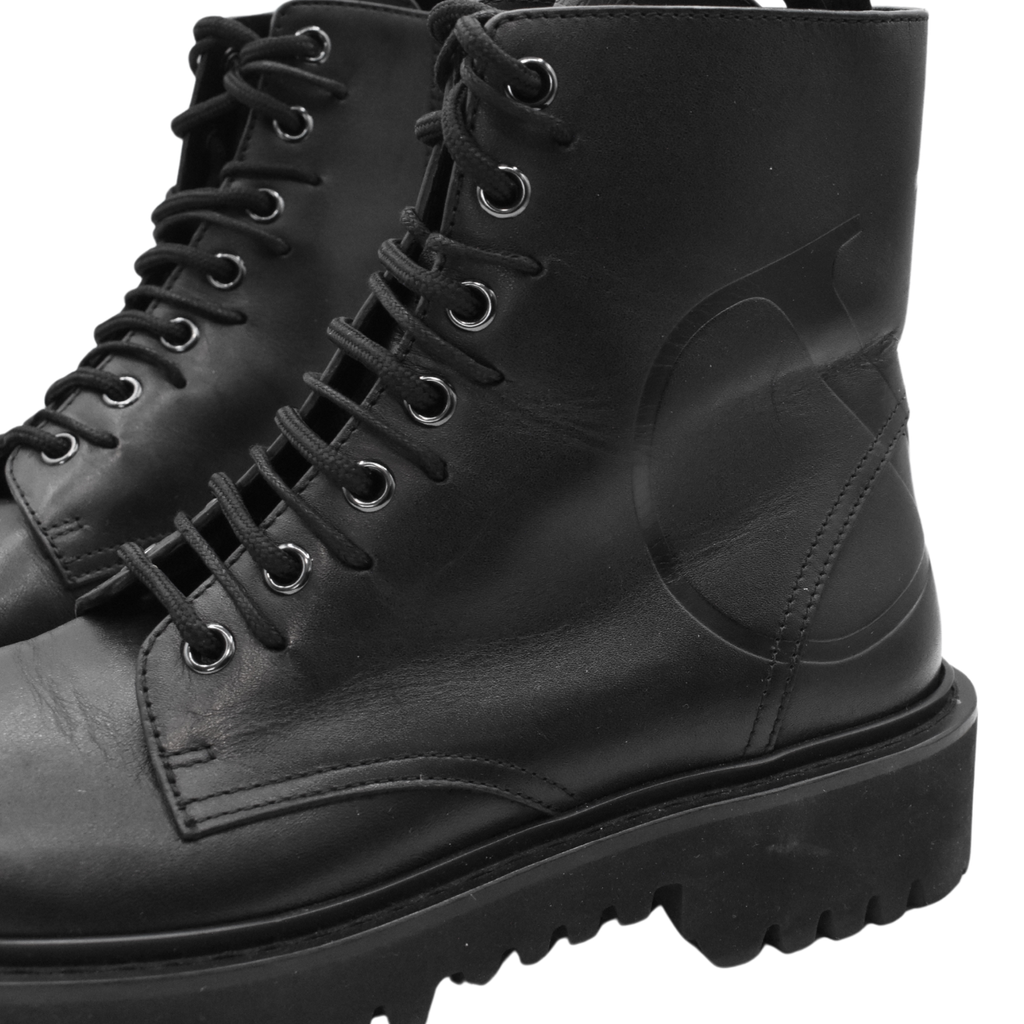 Valentino 'V Logo' Combat Boots - Women's 37