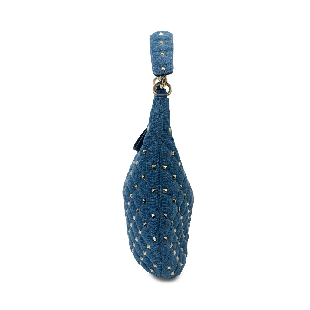 Valentino 'Spike Rockstud' Denim Handbag