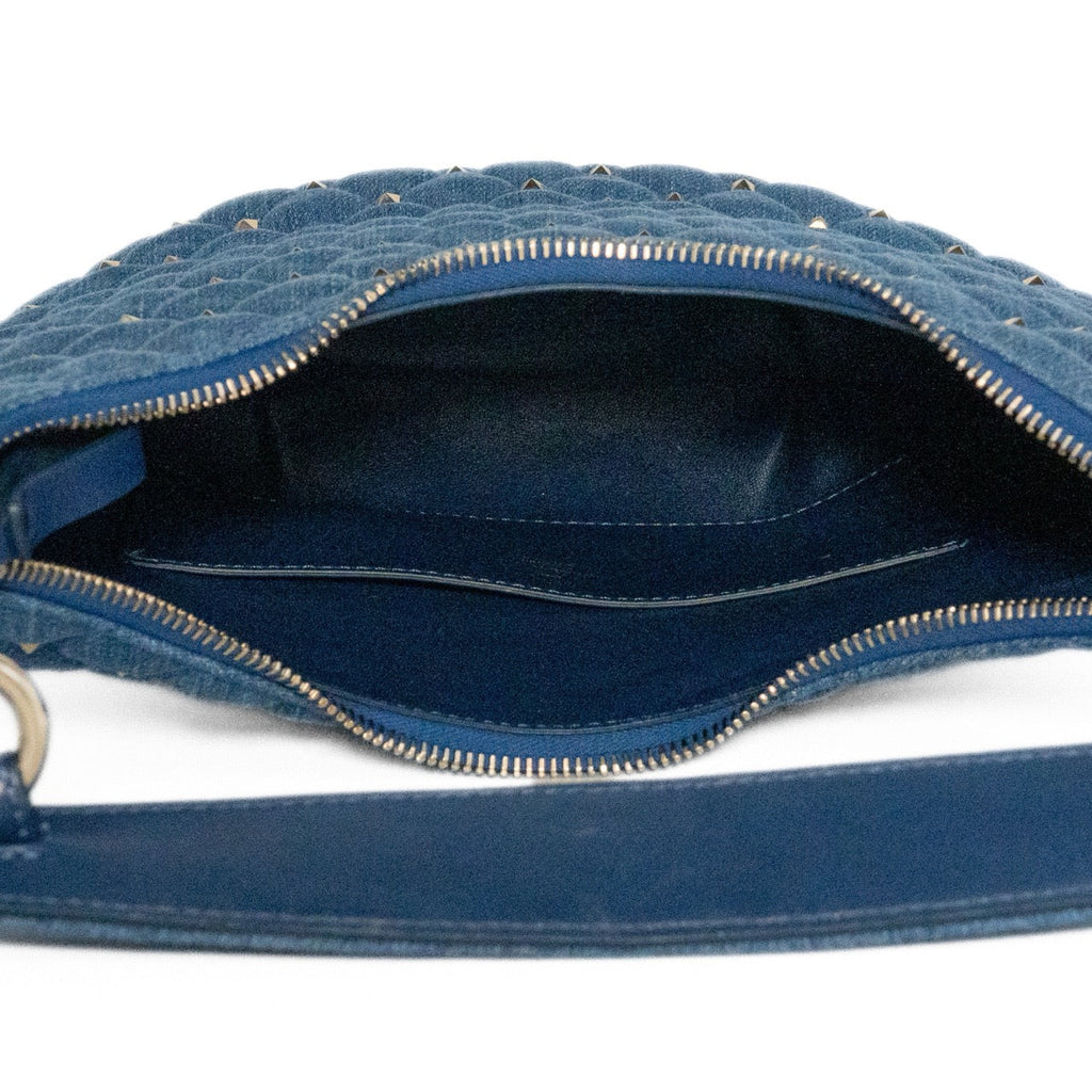 Valentino 'Spike Rockstud' Denim Handbag