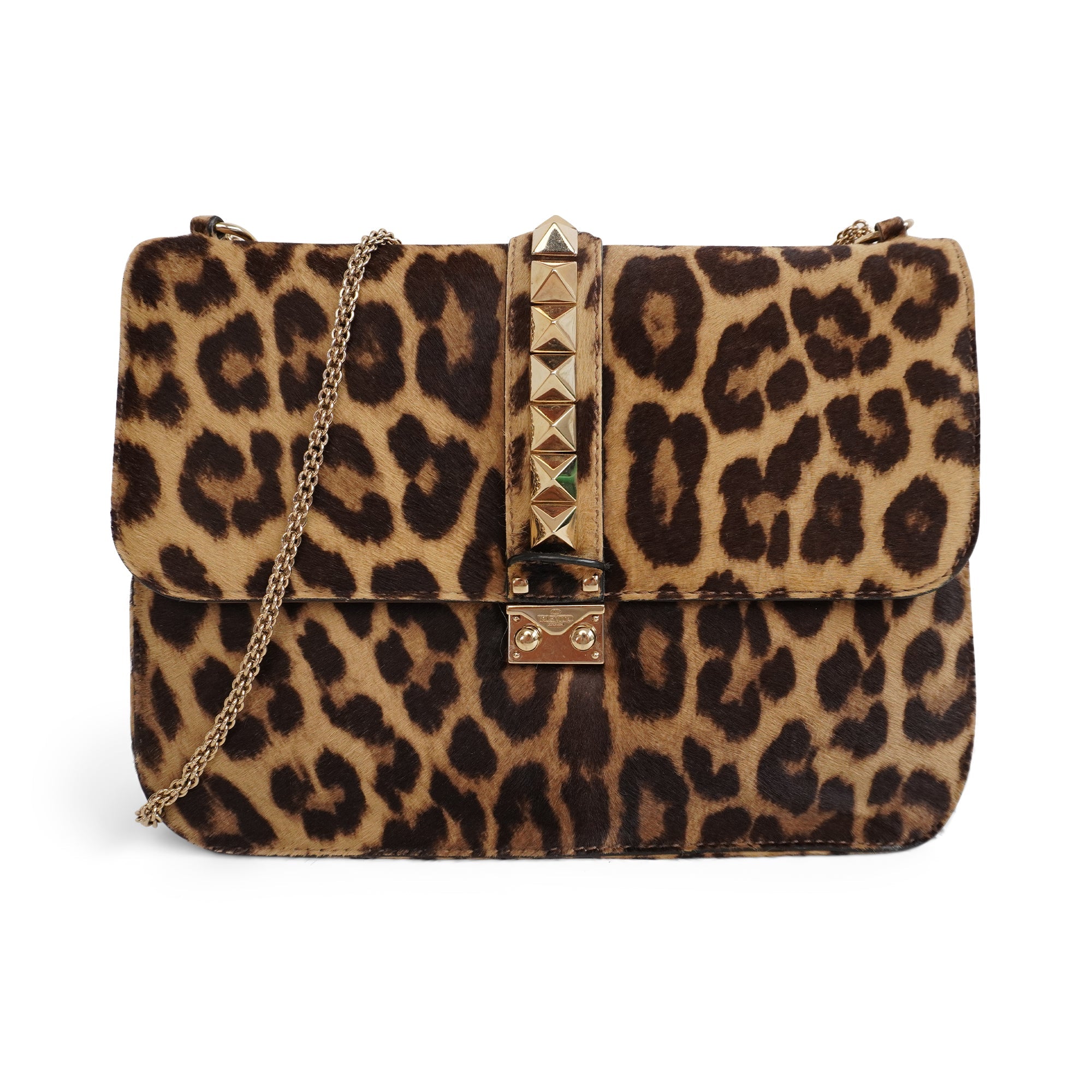 Valentino 'Glam Lock' Leopard Shoulder Bag