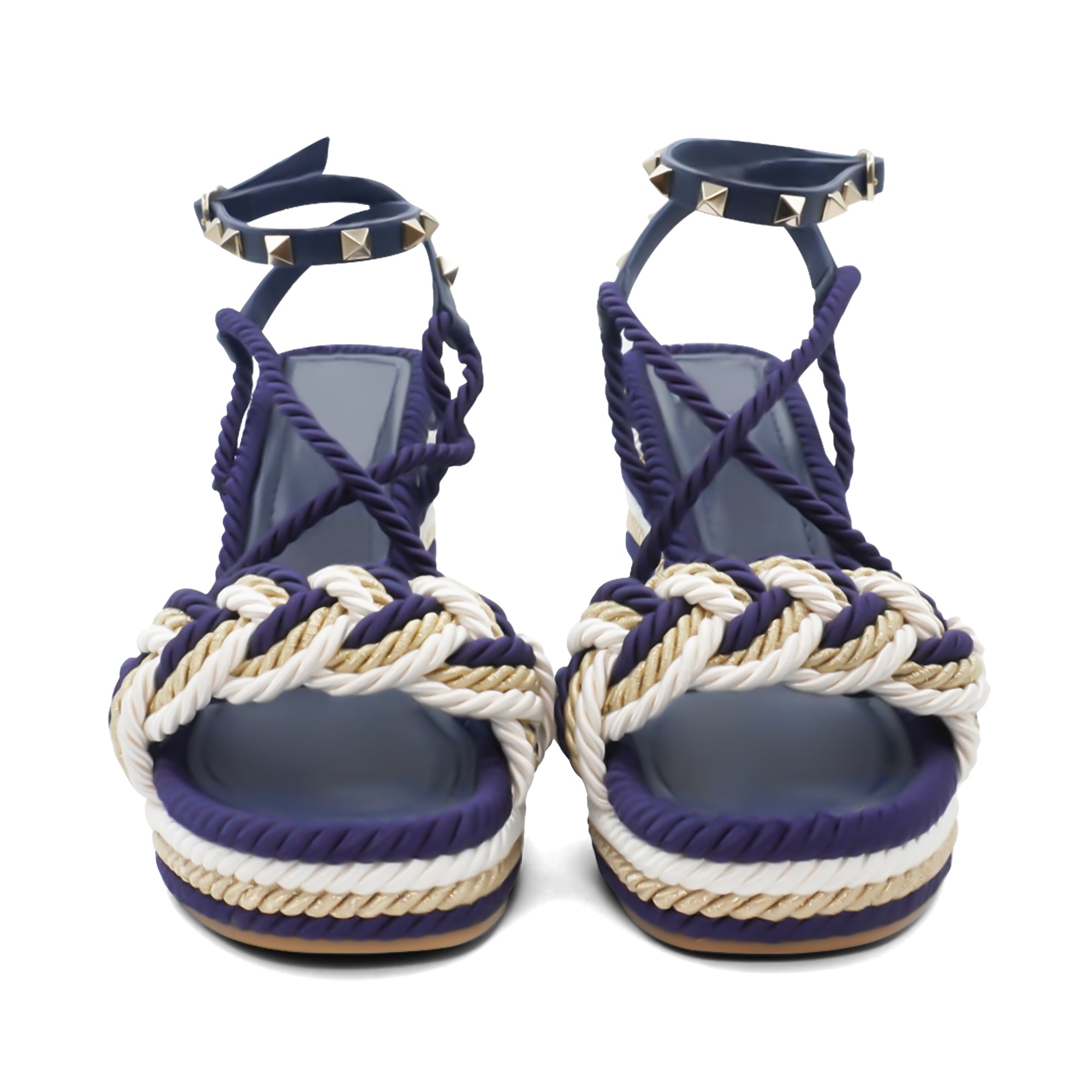 Valentino 'Rockstud' Espadrille Wedges - Women's 38