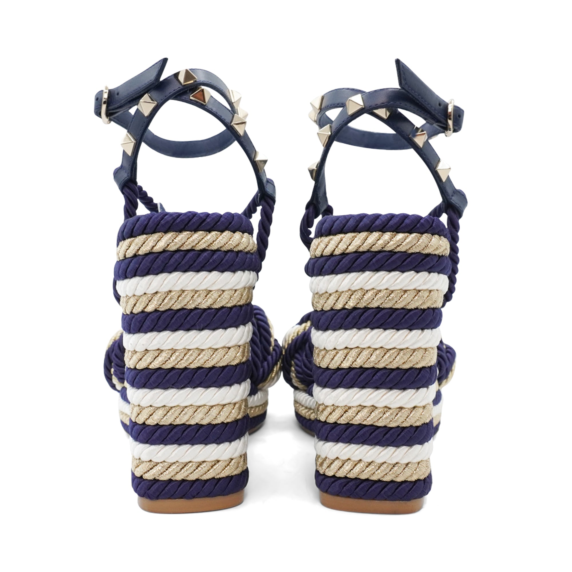 Valentino 'Rockstud' Espadrille Wedges - Women's 38