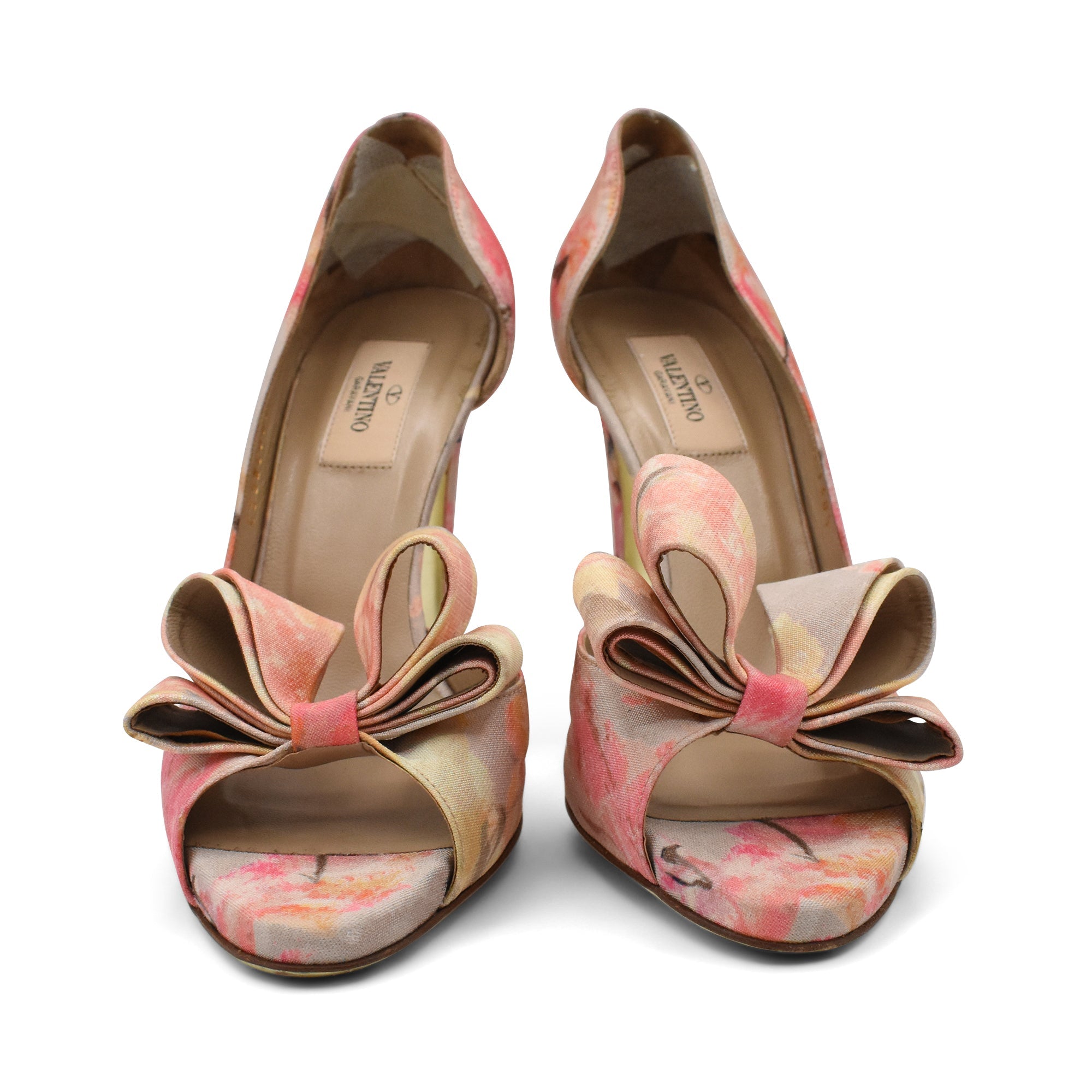 Valentino 'Bow D'Orsay Watercolour' Heels - Women's 38.5