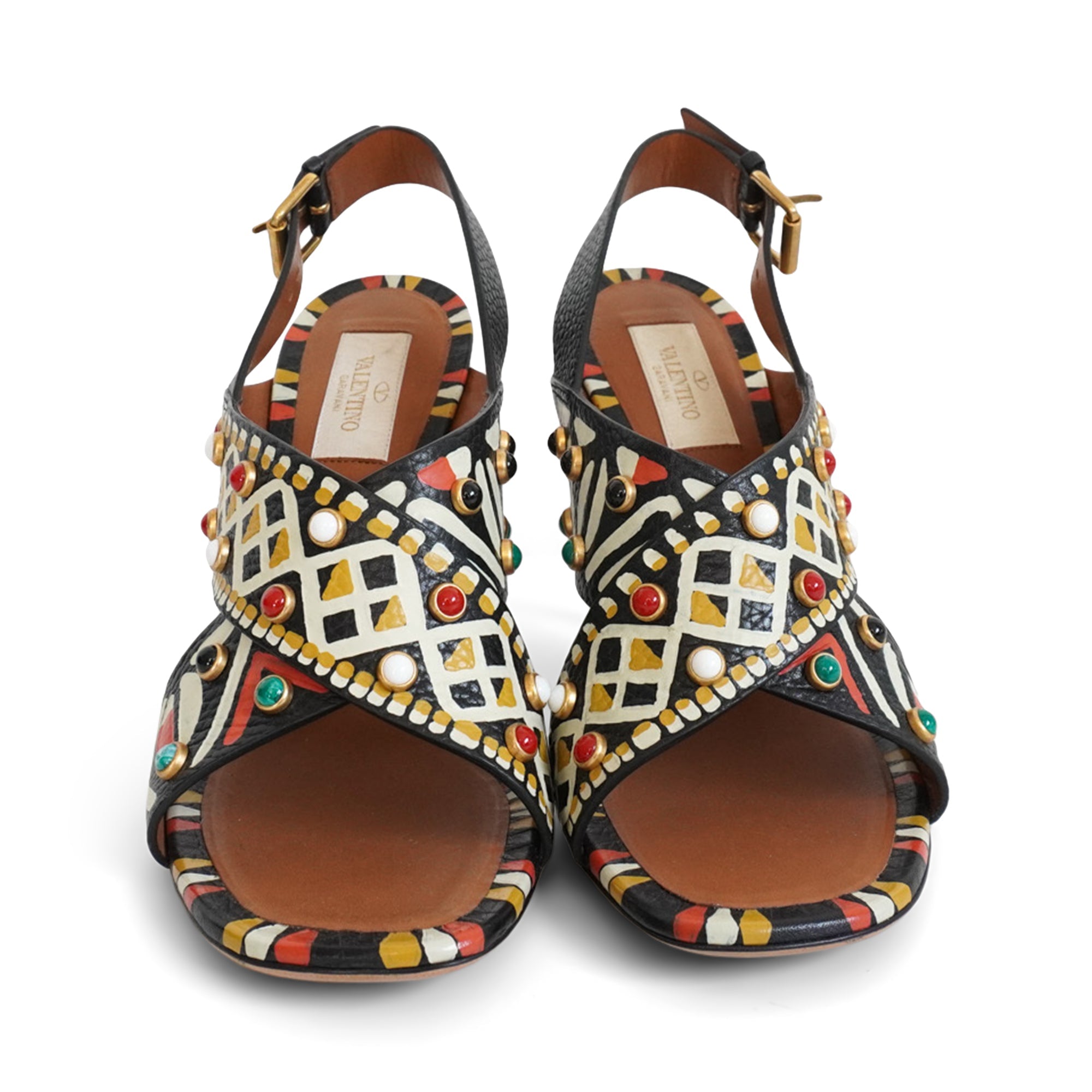 Valentino 'Spring 2016' Tribal Heels - Women's 38