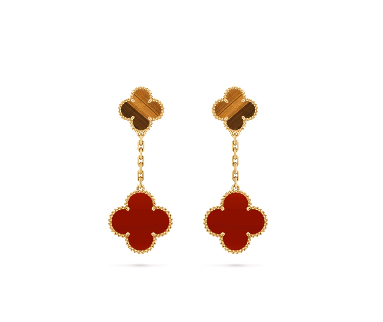 VAN CLEEF & ARPELS MAGIC ALHAMBRA 18K GOLD EARRINGS