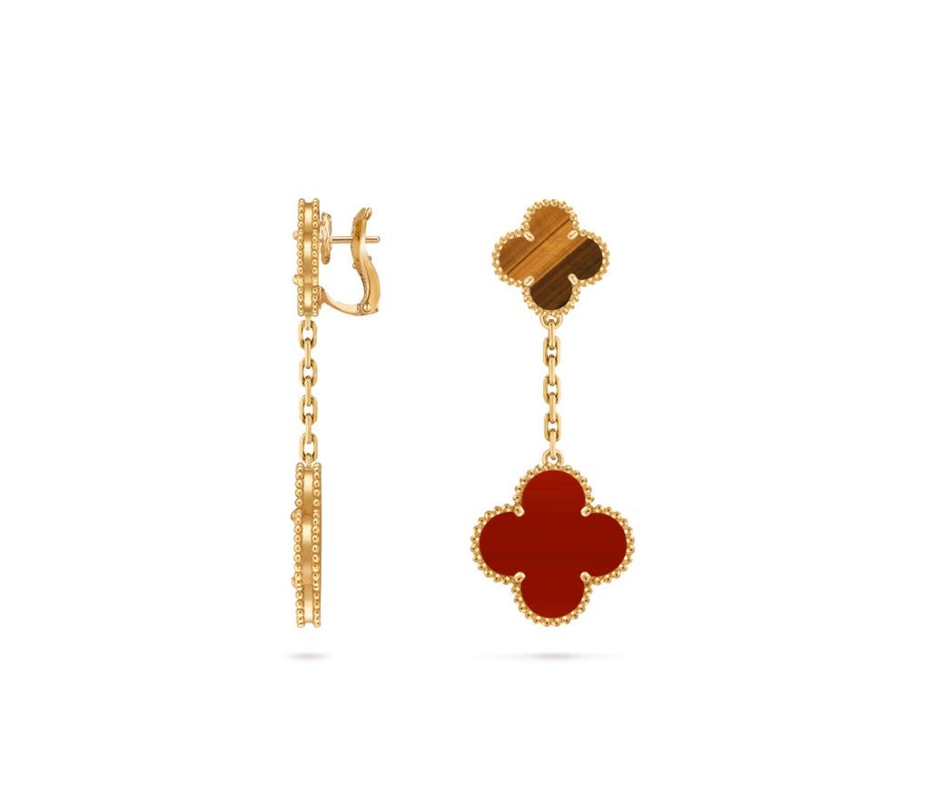 VAN CLEEF & ARPELS MAGIC ALHAMBRA 18K GOLD EARRINGS