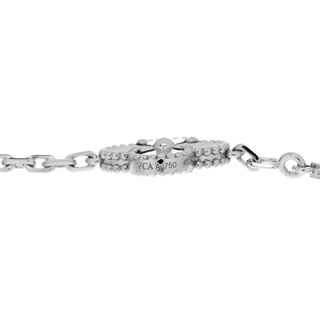 VAN CLEEF & ARPELS 18K WHITE GOLD 5 MOTIFS ALHAMBRA BRACELET