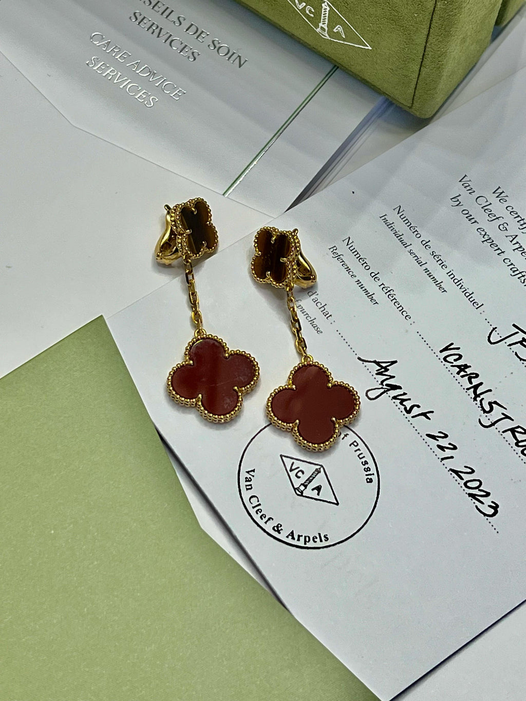 VAN CLEEF & ARPELS MAGIC ALHAMBRA 18K GOLD EARRINGS