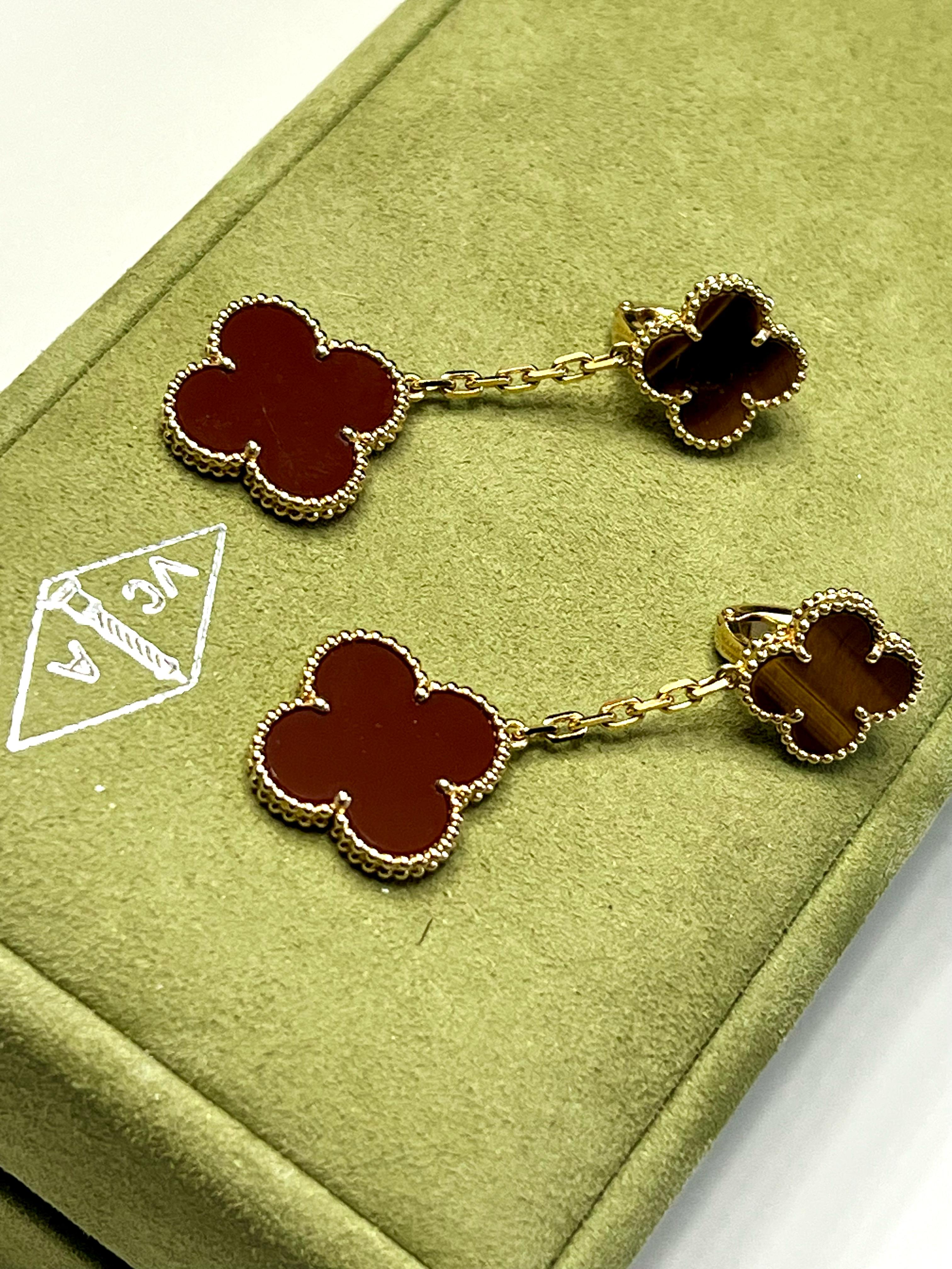 VAN CLEEF & ARPELS MAGIC ALHAMBRA 18K GOLD EARRINGS
