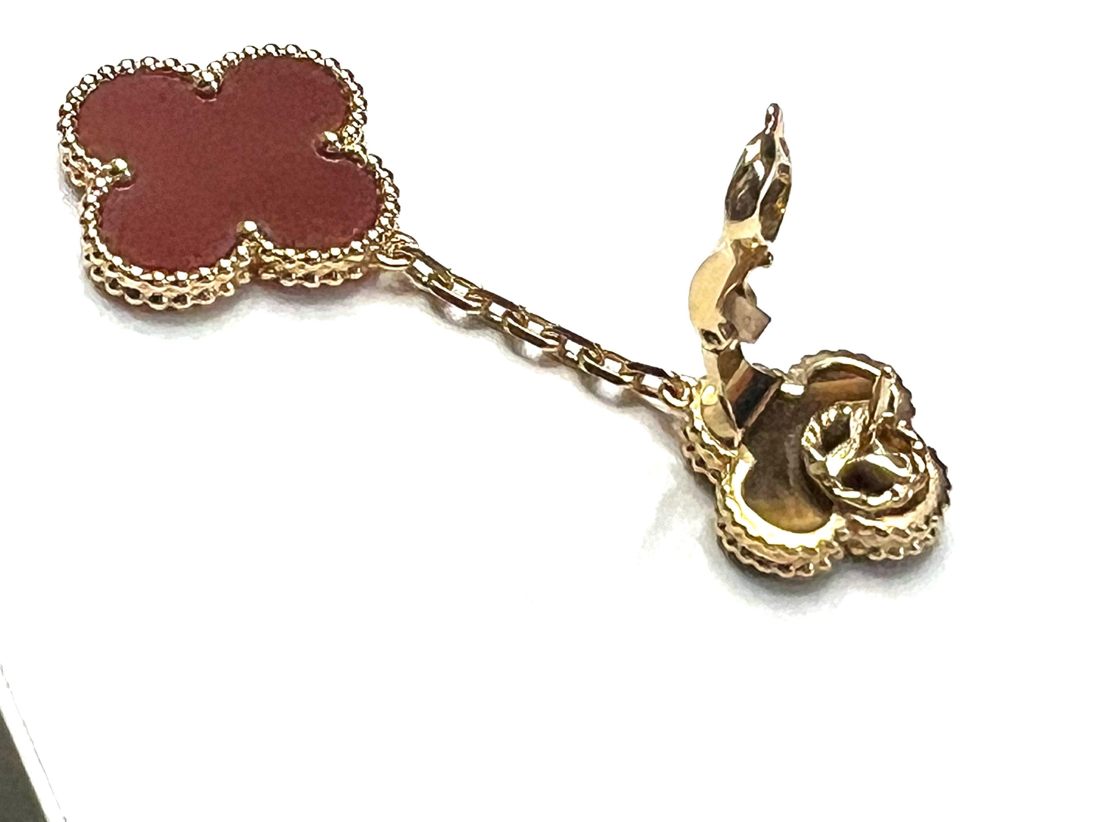 VAN CLEEF & ARPELS MAGIC ALHAMBRA 18K GOLD EARRINGS