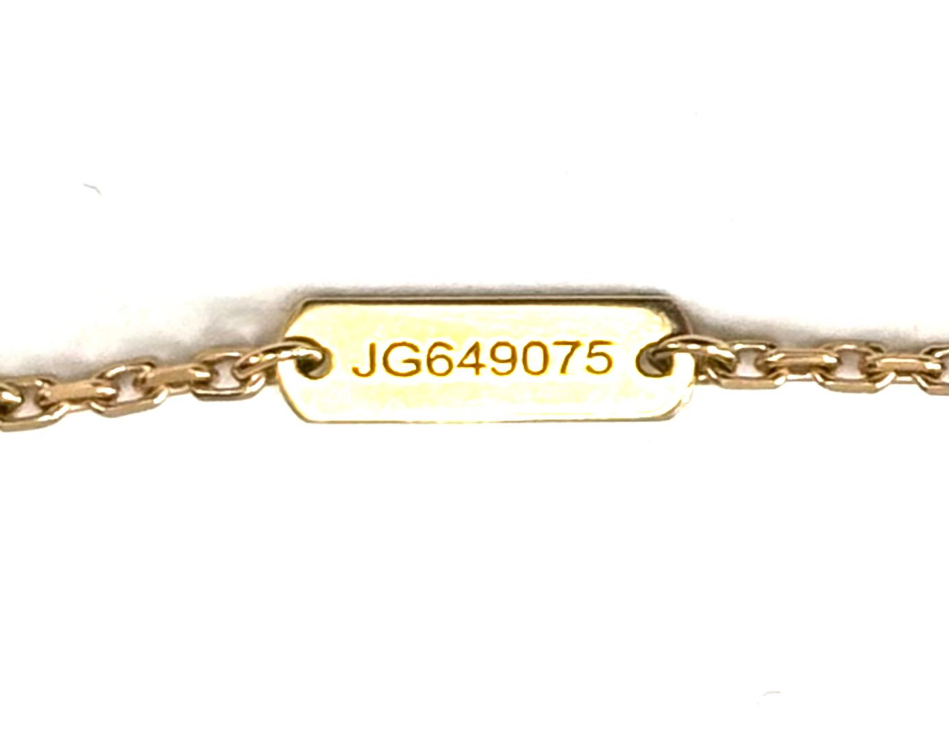 VCA SWEET MOP 18K GOLD ALHAMBRA PENDANT NECKLACE