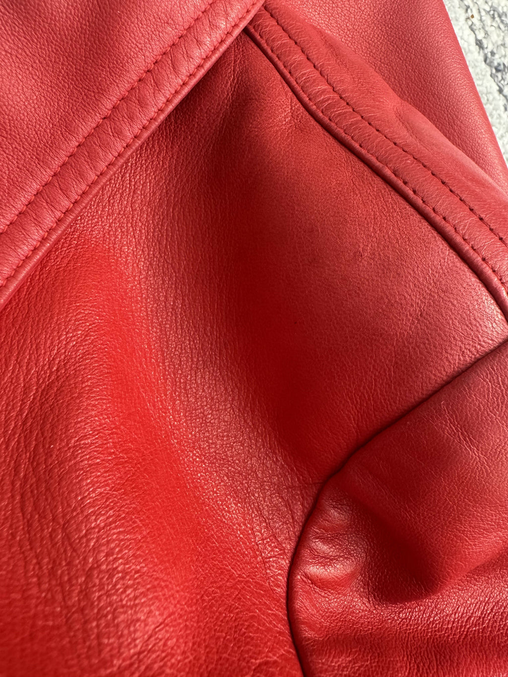 Chanel Vintage 1995 Barbie Red Leather Cropped Jacket