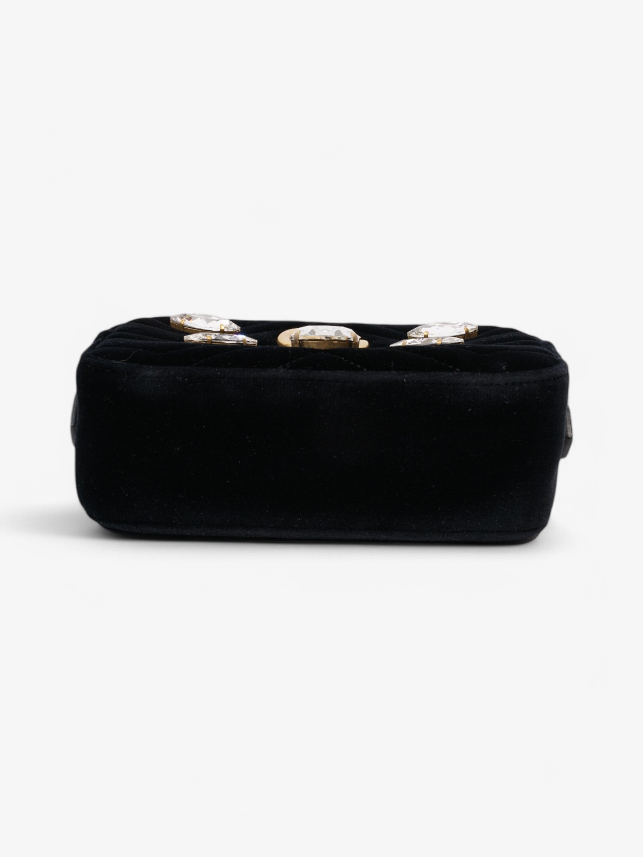 Gucci GG Marmont Crystal Black Velvet Mini