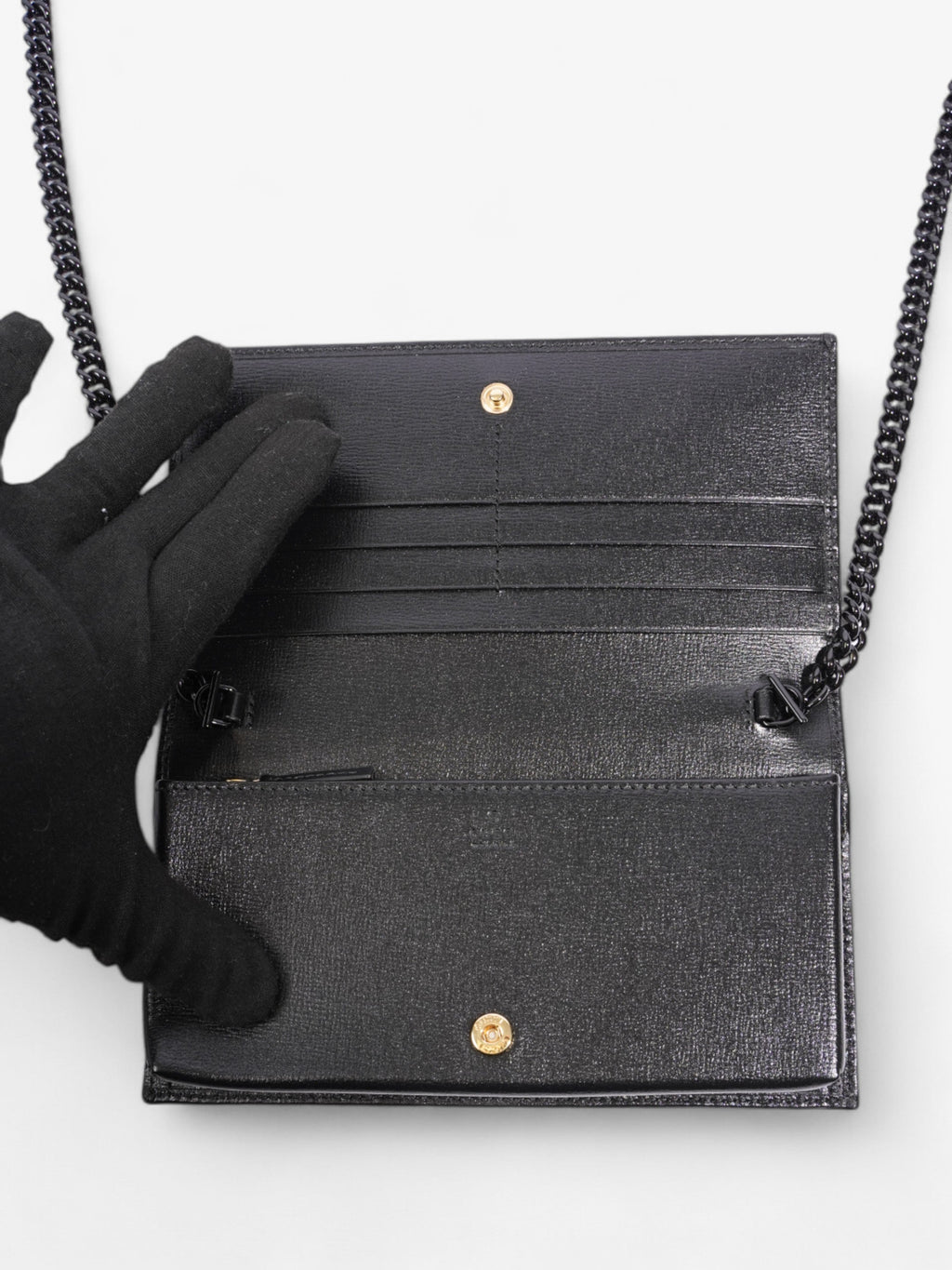 Gucci Horsebit 1955 Wallet on Chain Black Leather