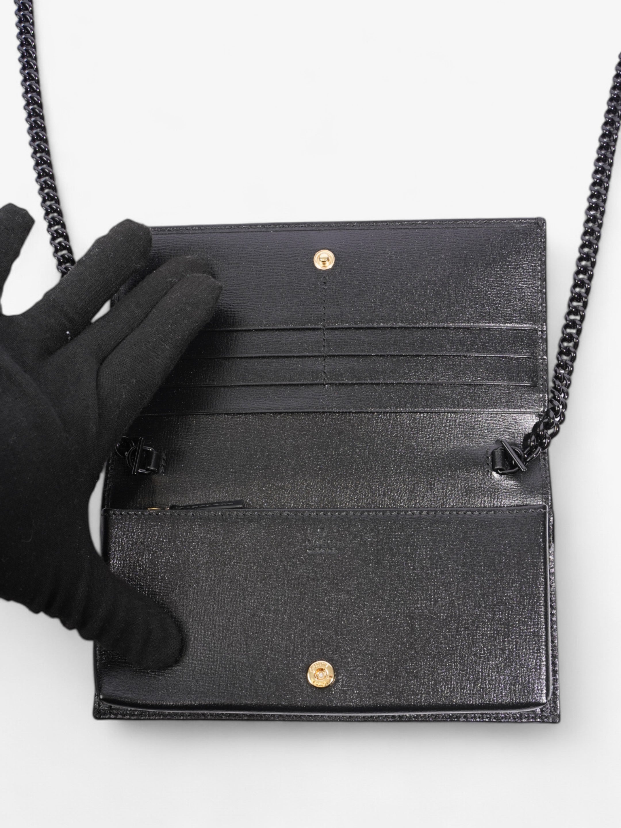 Gucci Horsebit 1955 Wallet on Chain Black Leather