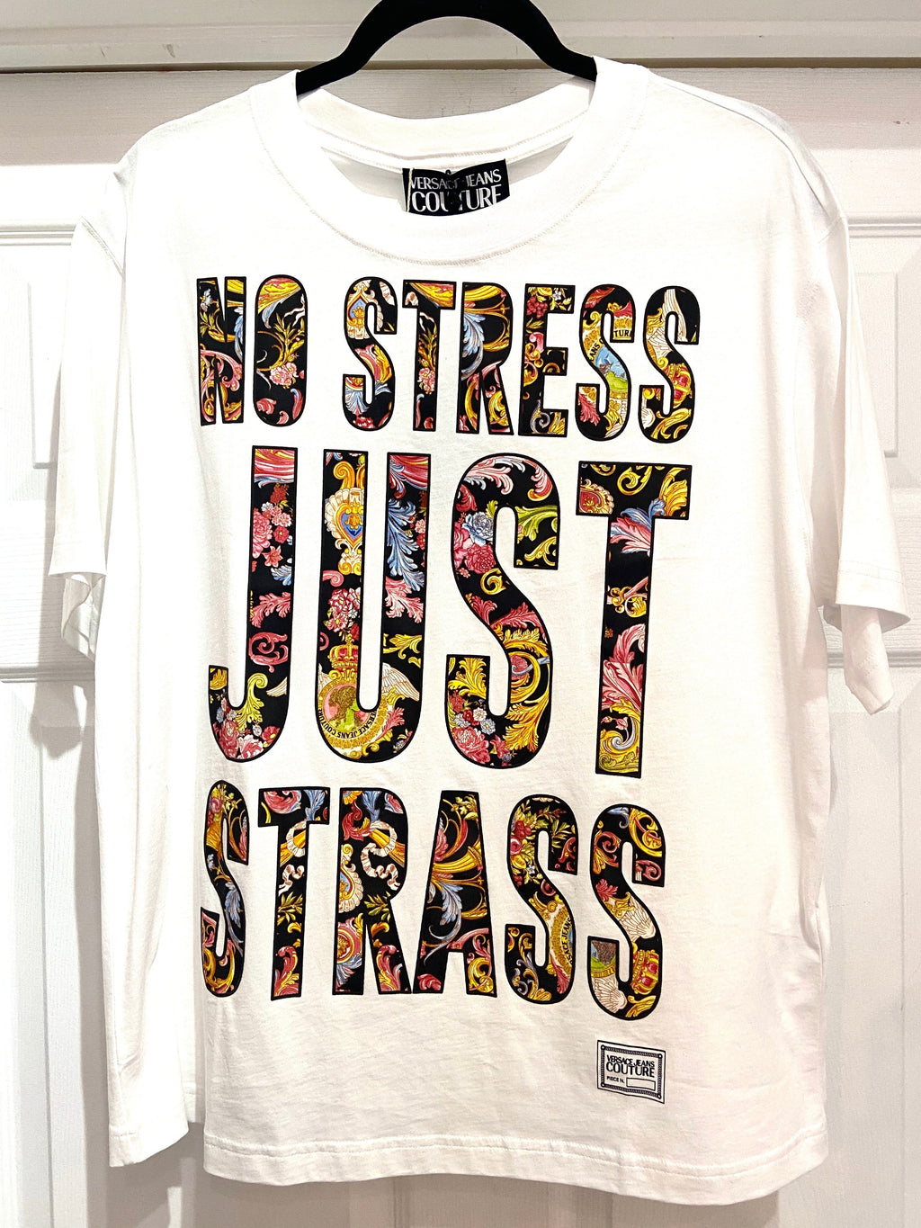 VERSACE JEANS COUTURE OVERSIZED PRINTED T-SHIRT