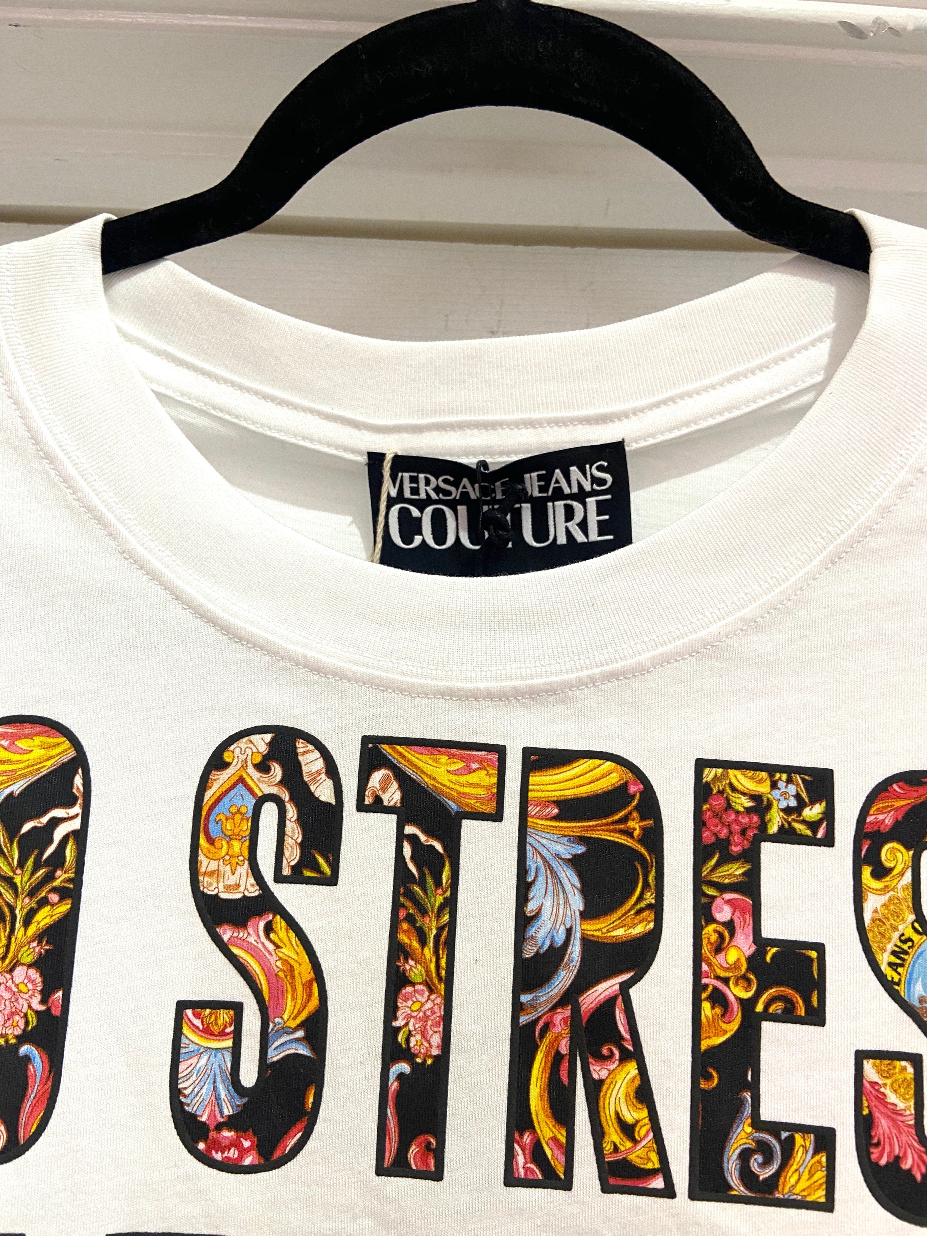 VERSACE JEANS COUTURE OVERSIZED PRINTED T-SHIRT