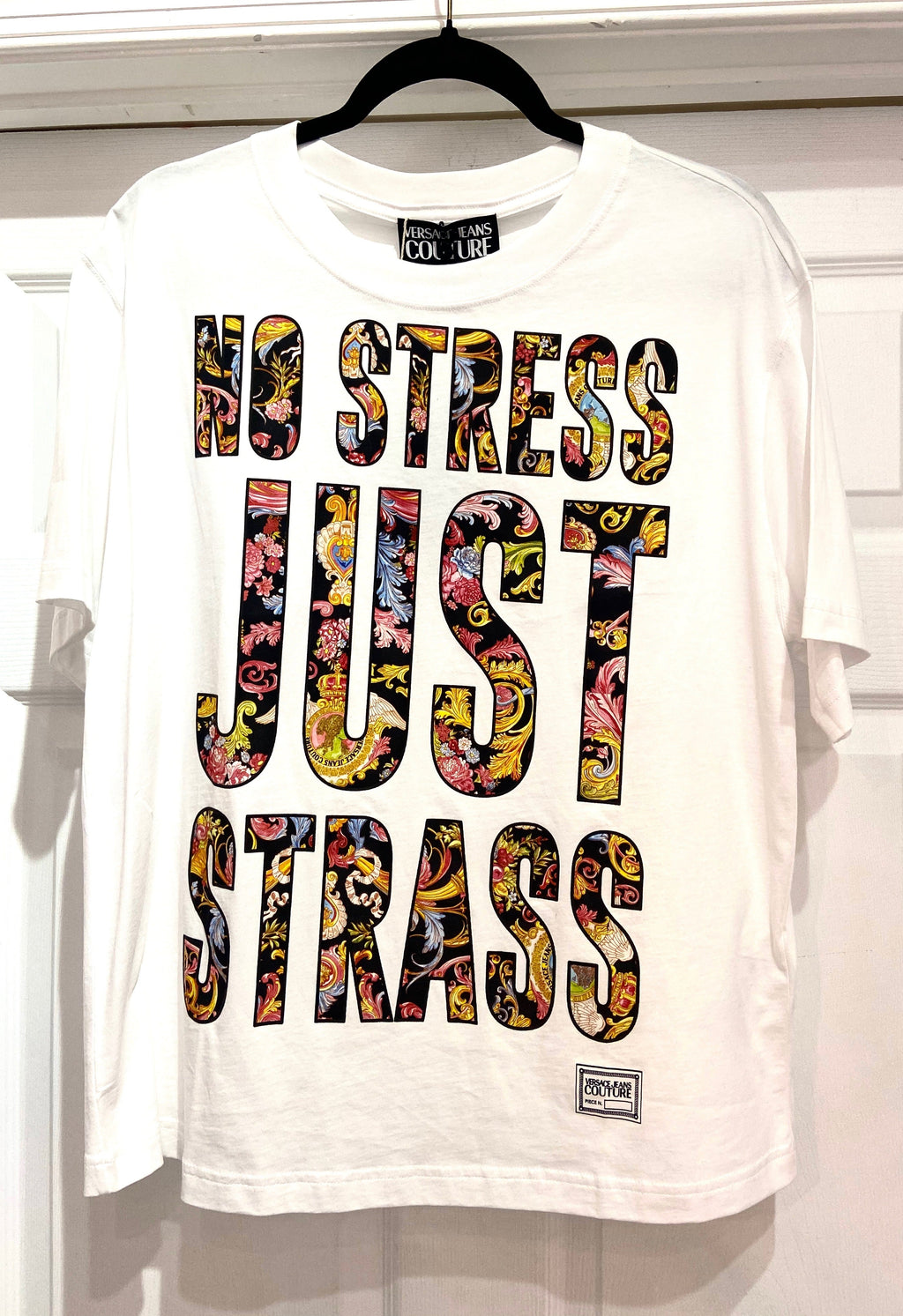 VERSACE JEANS COUTURE OVERSIZED PRINTED T-SHIRT