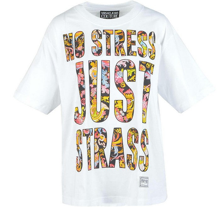 VERSACE JEANS COUTURE OVERSIZED PRINTED T-SHIRT