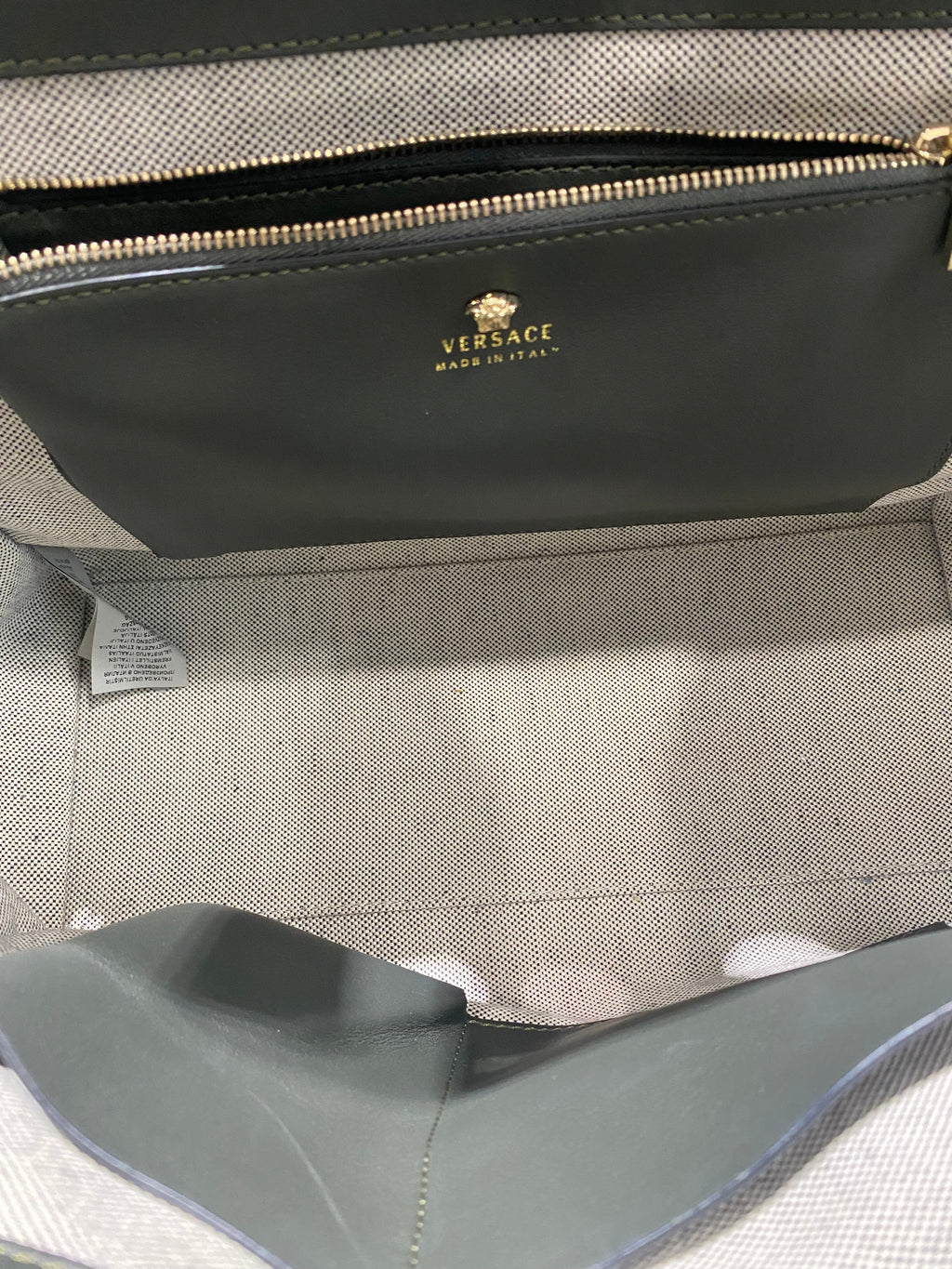 VERSACE PALAZZO MEDUSA EMPIRE LEATHER HANDBAG