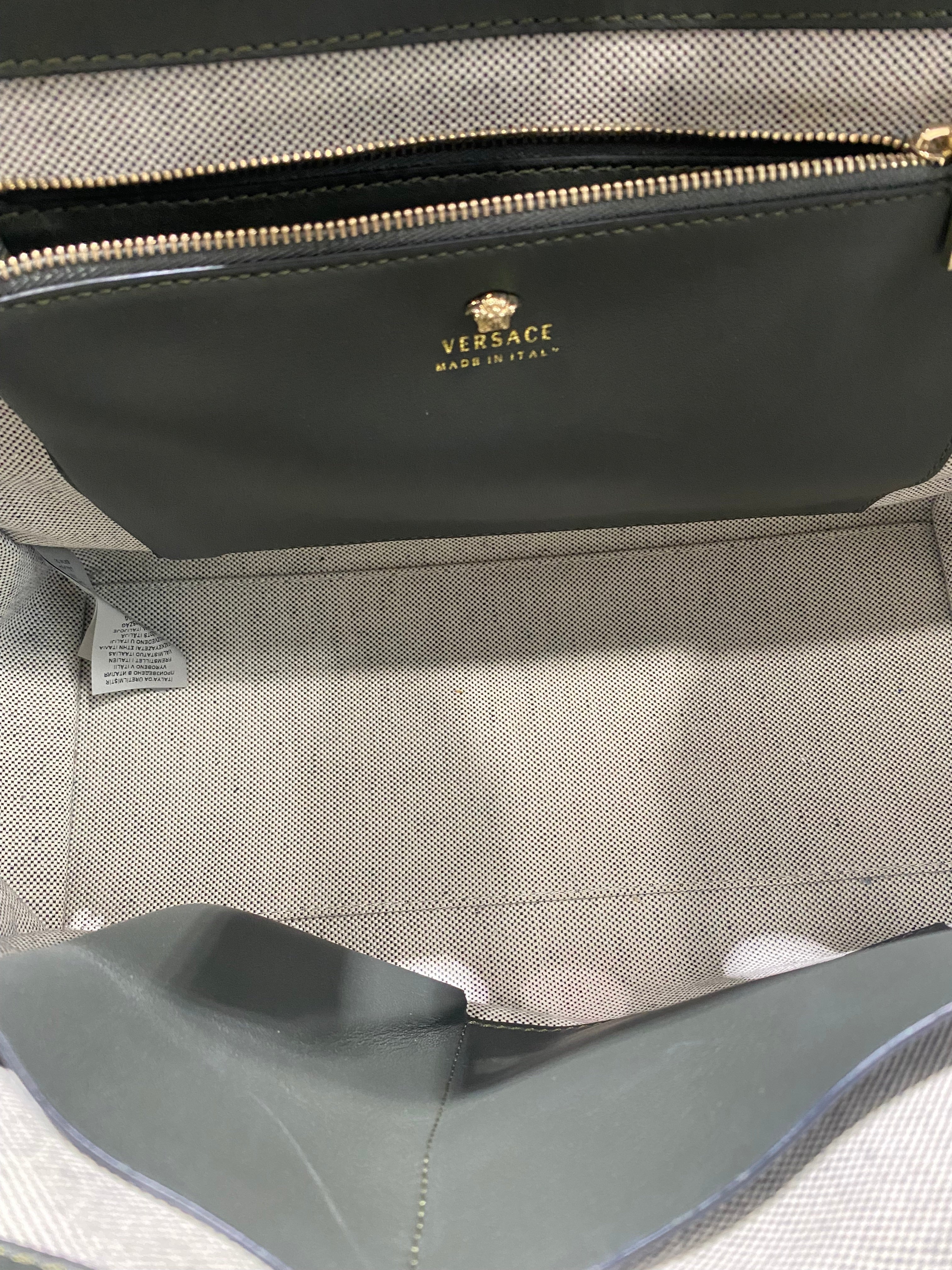VERSACE PALAZZO MEDUSA EMPIRE LEATHER HANDBAG